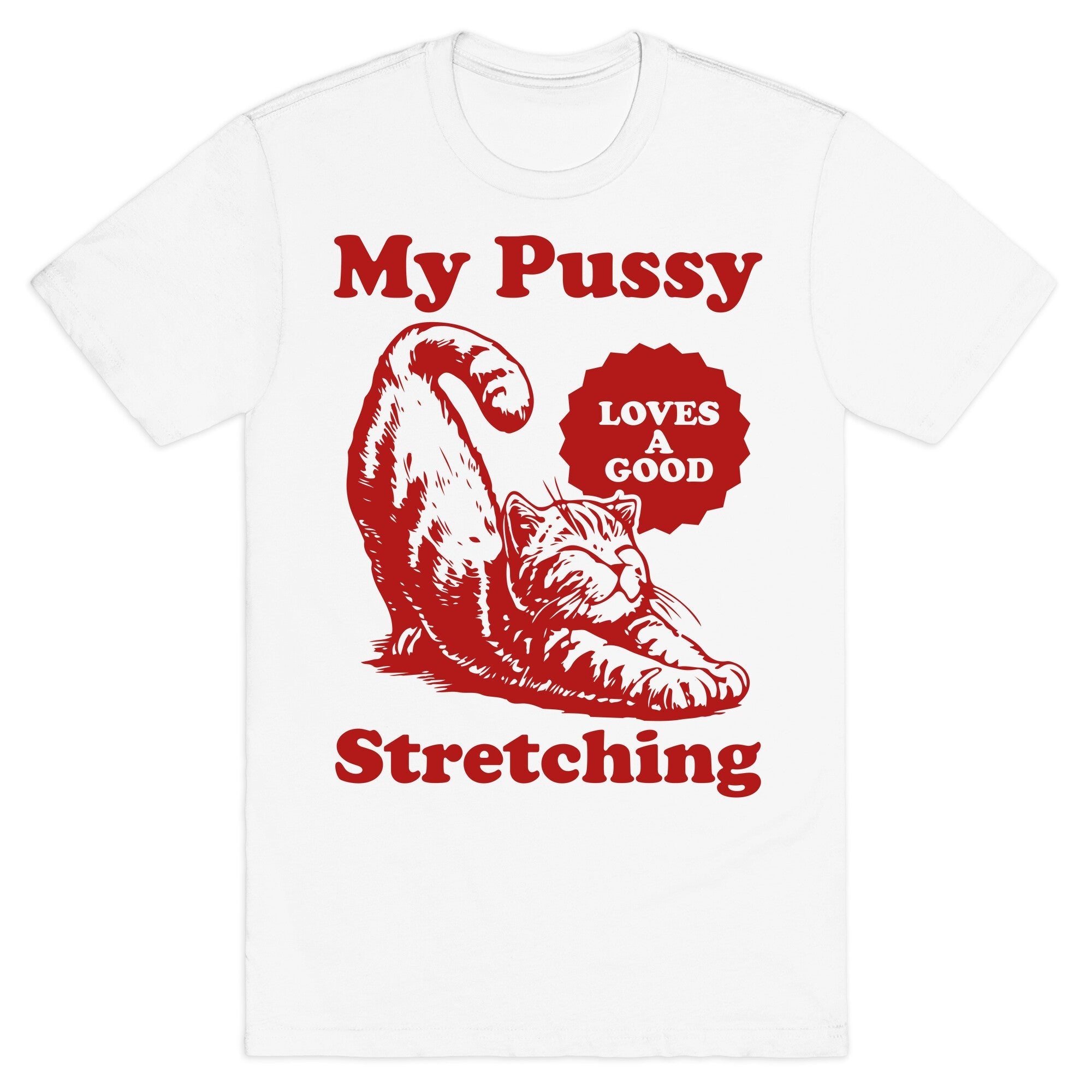 My Pussy Loves A Good Stretching - Adult & Kids T-Shirts, Sweatshirts & Hoodies apparel design preview 1