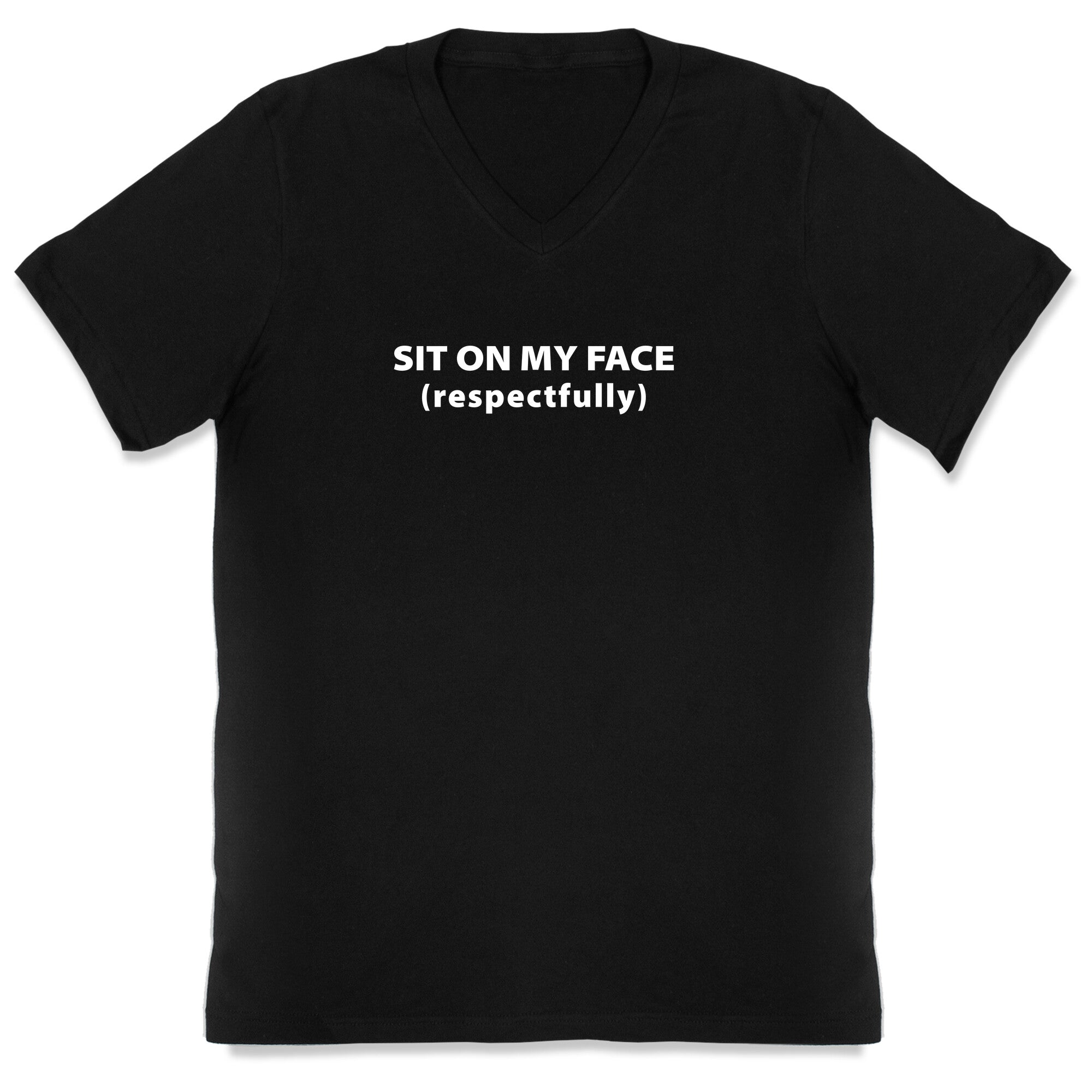 Sit On My Face V-Neck - Adult & Kids T-Shirts, Sweatshirts & Hoodies apparel design preview 1