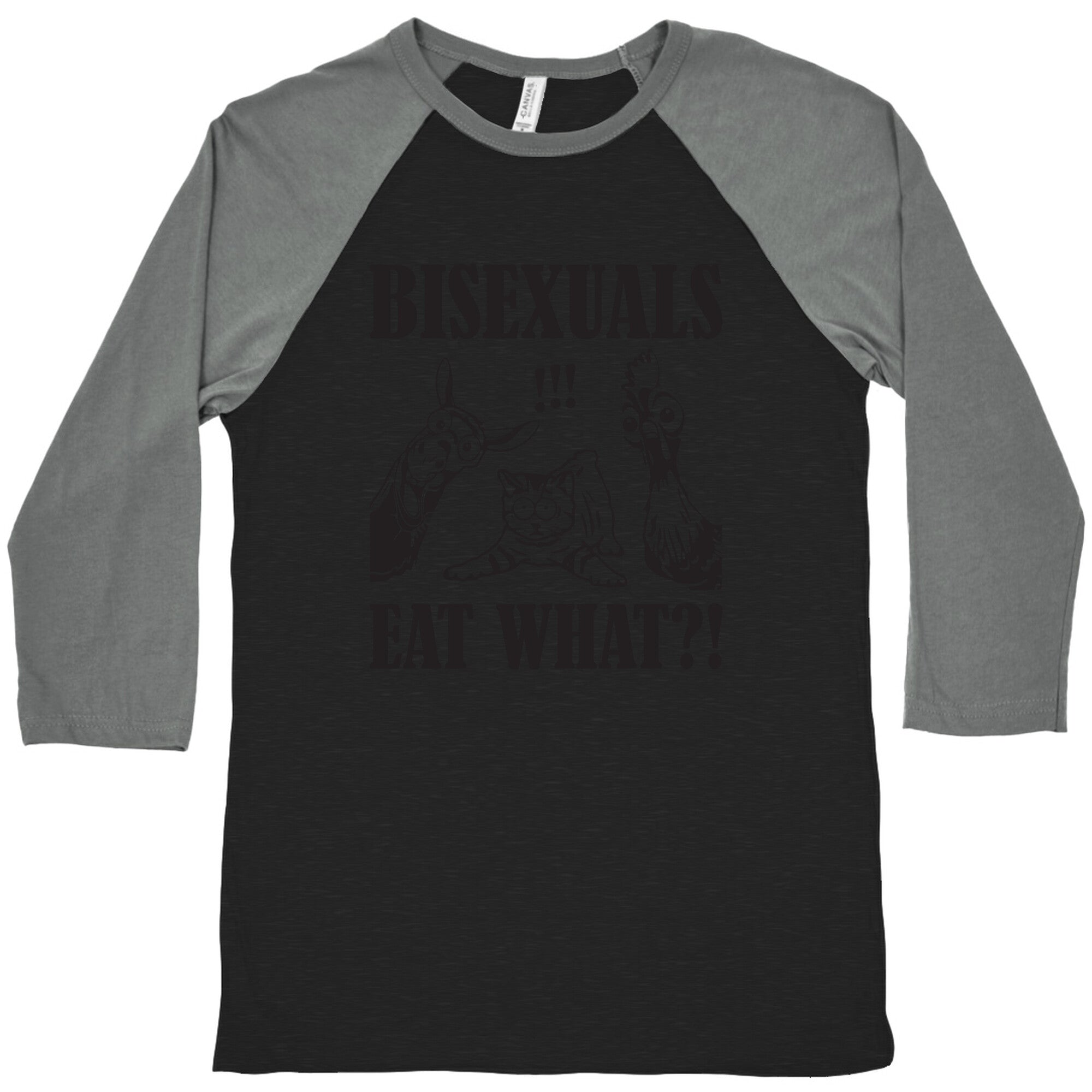 Bisexuals Eat What?! Baseball - Adult & Kids T-Shirts, Sweatshirts & Hoodies apparel design preview 1