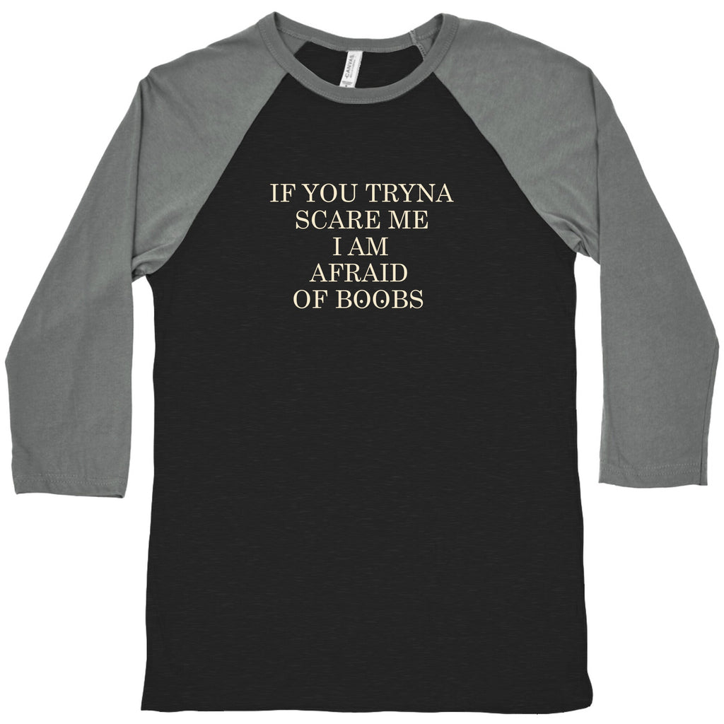Afraid Of Boobs Baseball - Adult & Kids T-Shirts, Sweatshirts & Hoodies apparel design preview 1