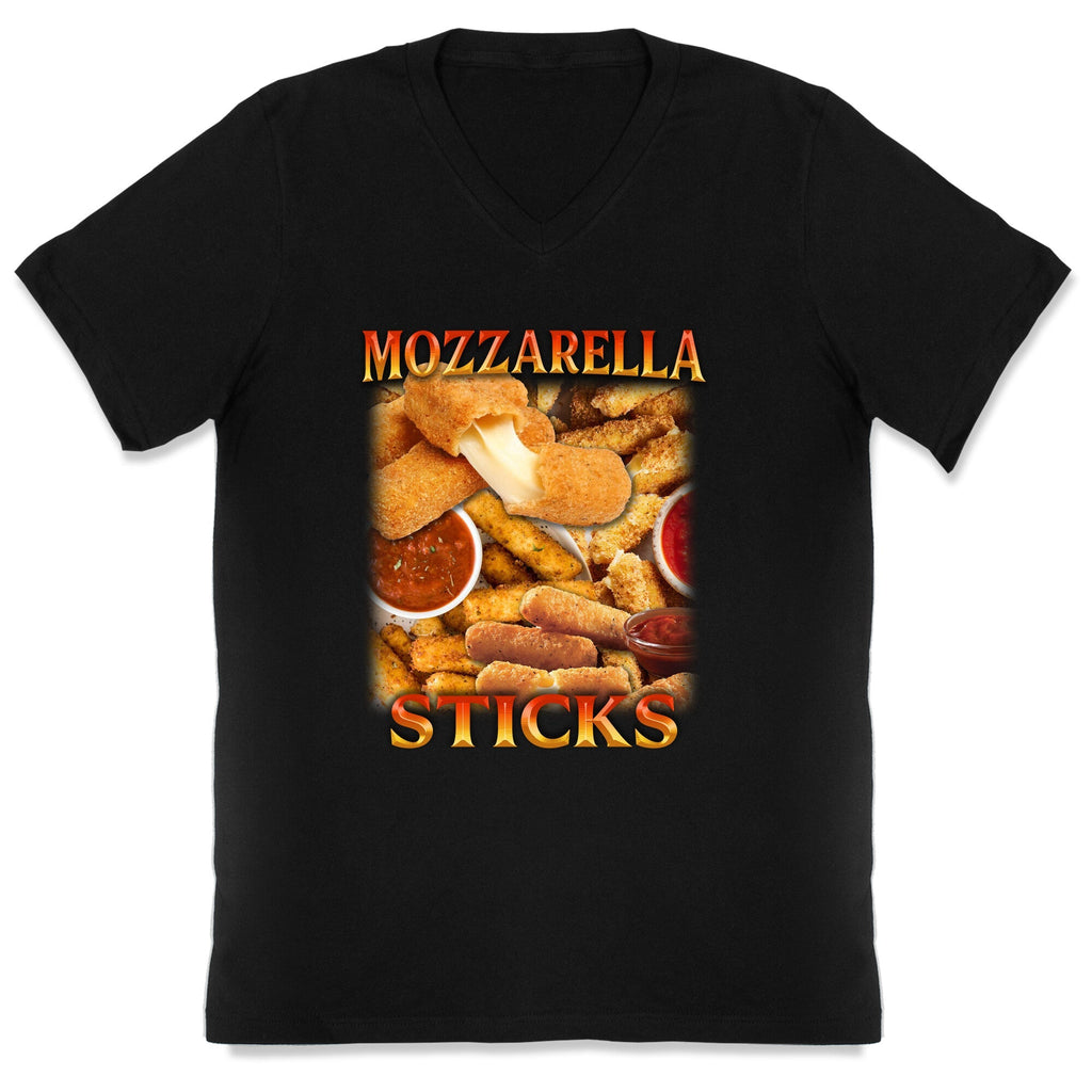 Mozzarella Sticks V-Neck - Adult & Kids T-Shirts, Sweatshirts & Hoodies apparel design preview 1