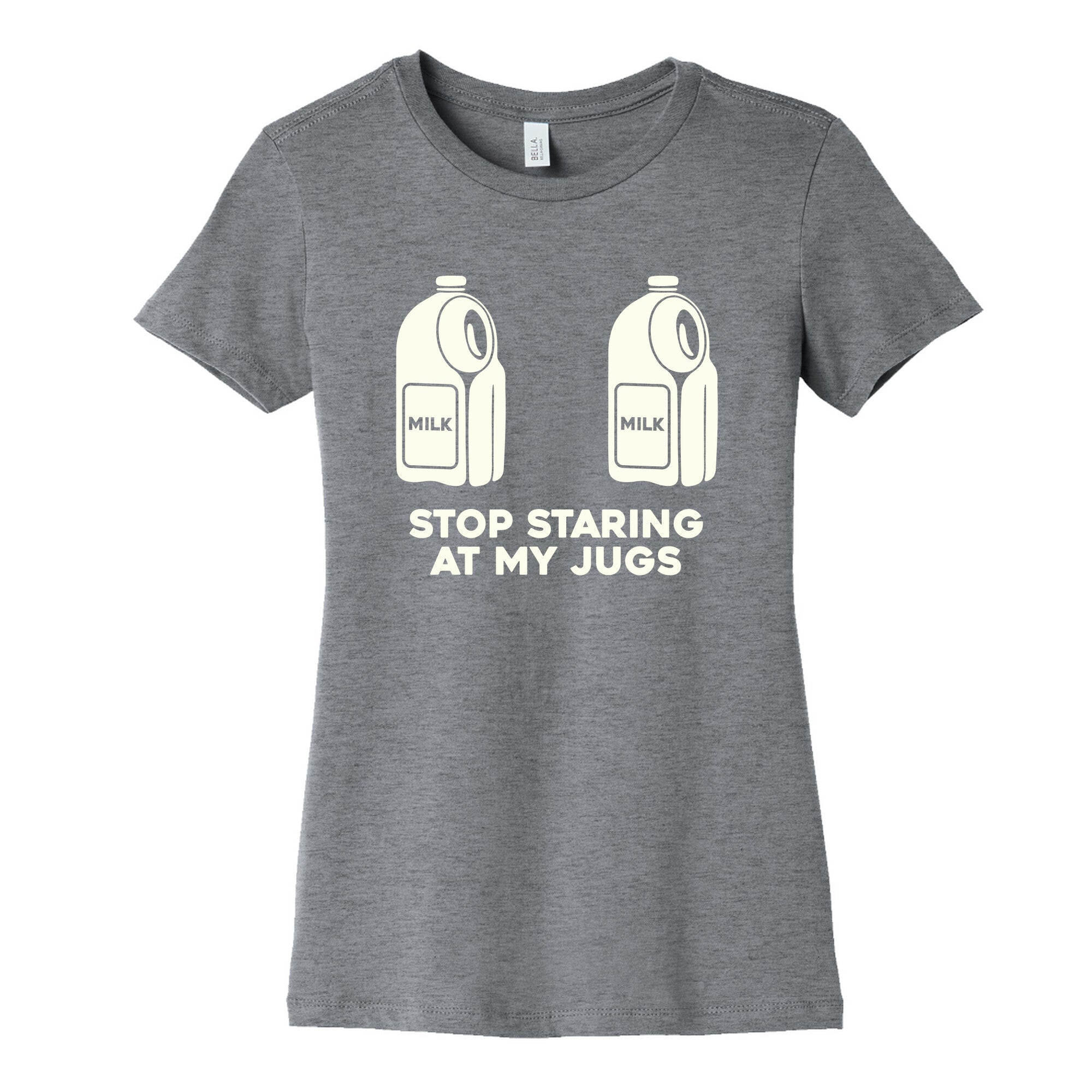 Stop Staring At My Jugs Womens Cotton - Adult & Kids T-Shirts, Sweatshirts & Hoodies apparel design preview 1