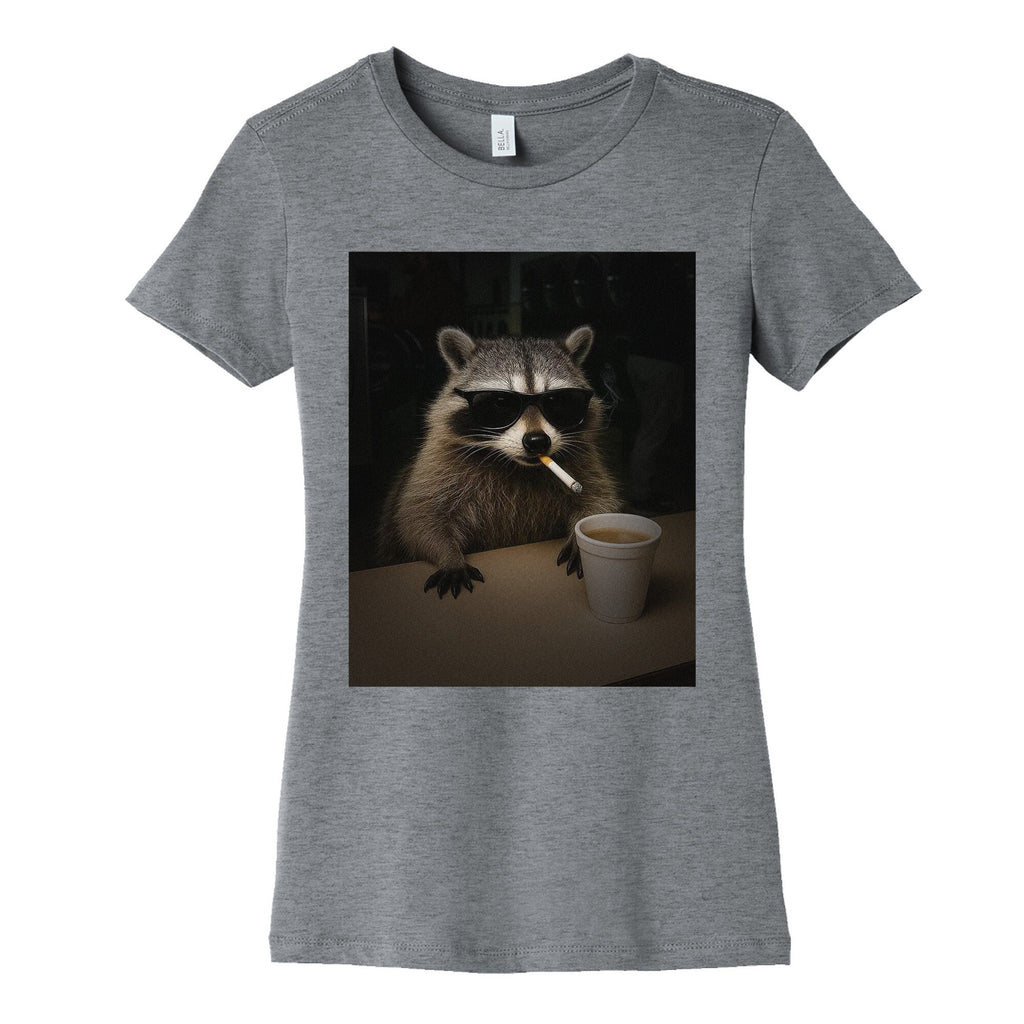 Coffee Raccoon Womens Cotton - Adult & Kids T-Shirts, Sweatshirts & Hoodies apparel design preview 1