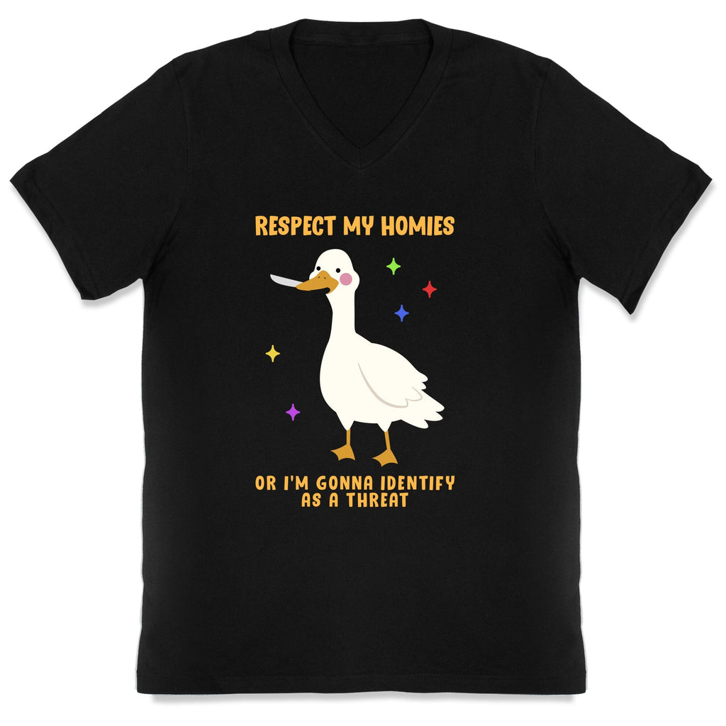 Respect My Homies V-Neck - Adult & Kids T-Shirts, Sweatshirts & Hoodies apparel design preview 1