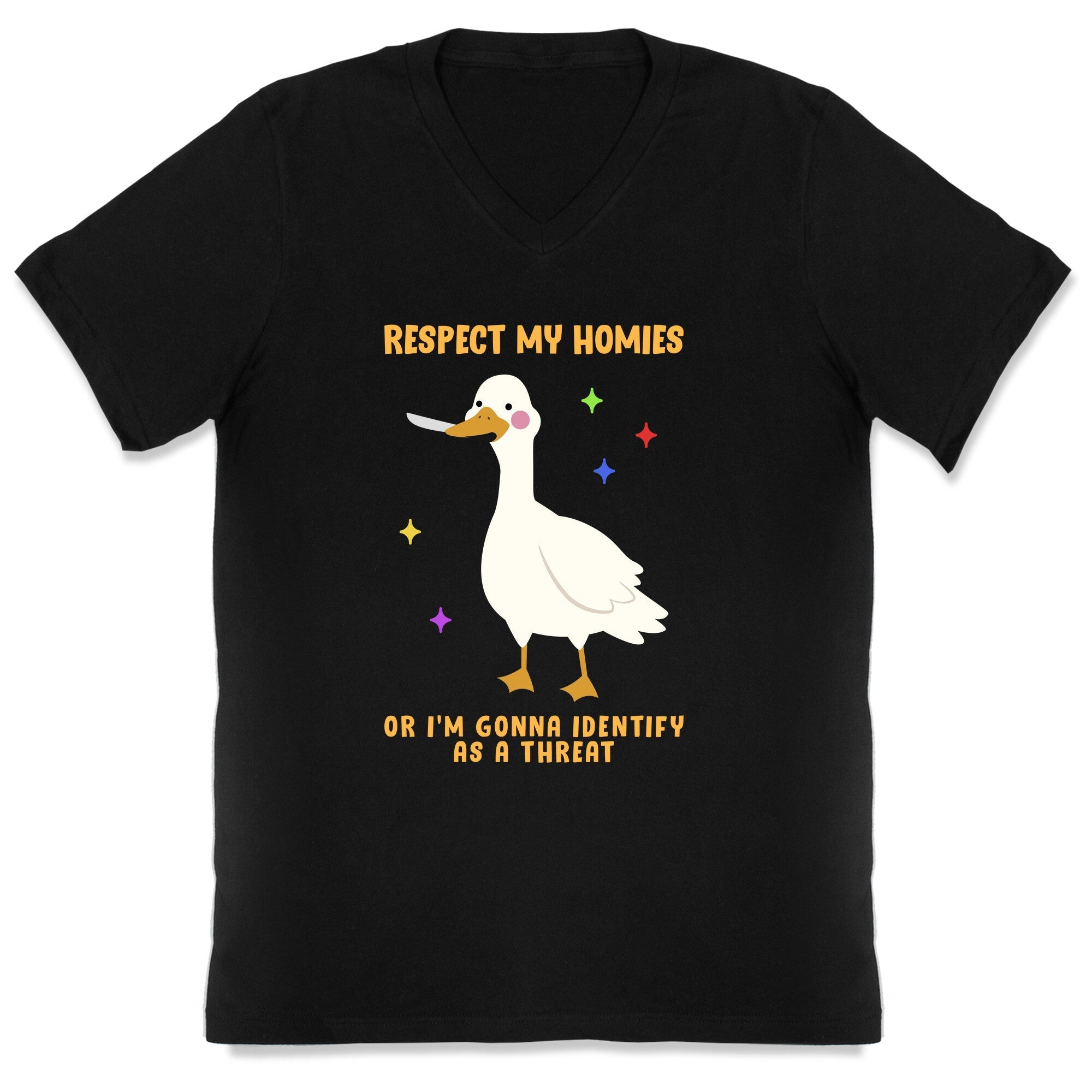 Respect My Homies V-Neck - Adult & Kids T-Shirts, Sweatshirts & Hoodies apparel design preview 1