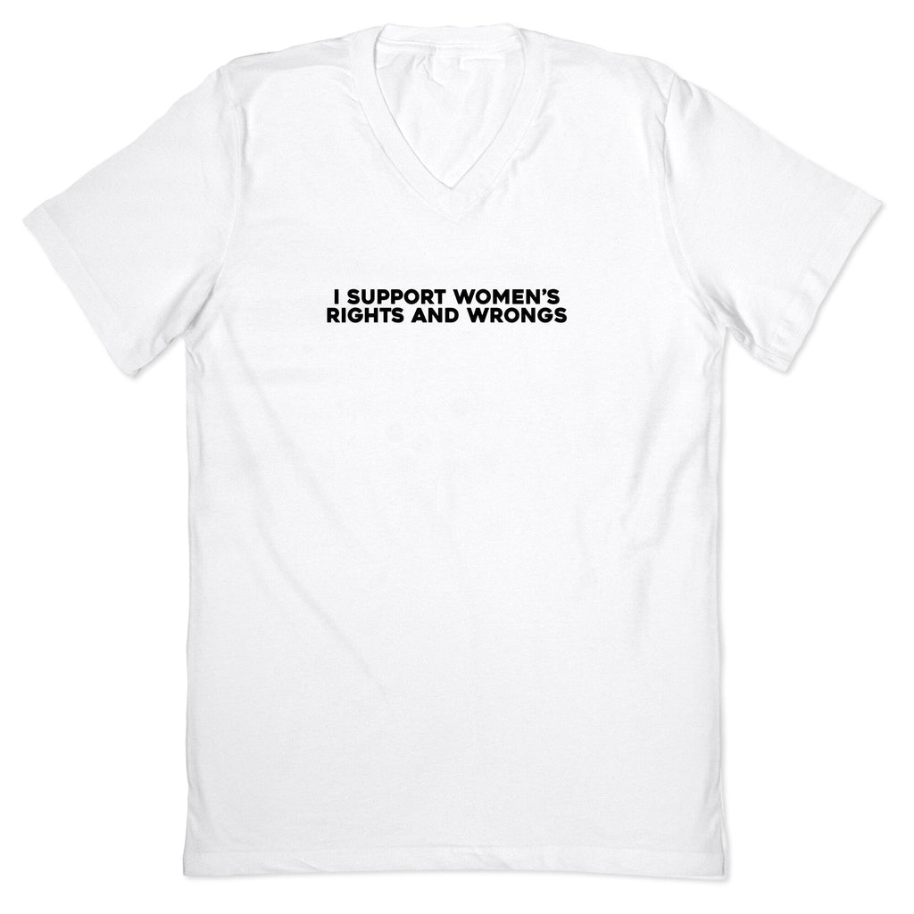 Womens Rights And Wrongs V-Neck - Adult & Kids T-Shirts, Sweatshirts & Hoodies apparel design preview 1