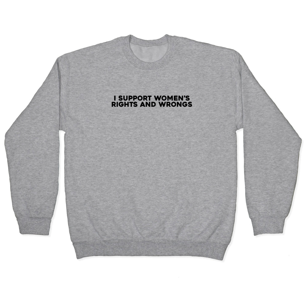 Womens Rights And Wrongs Crewneck - Adult & Kids T-Shirts, Sweatshirts & Hoodies apparel design preview 1