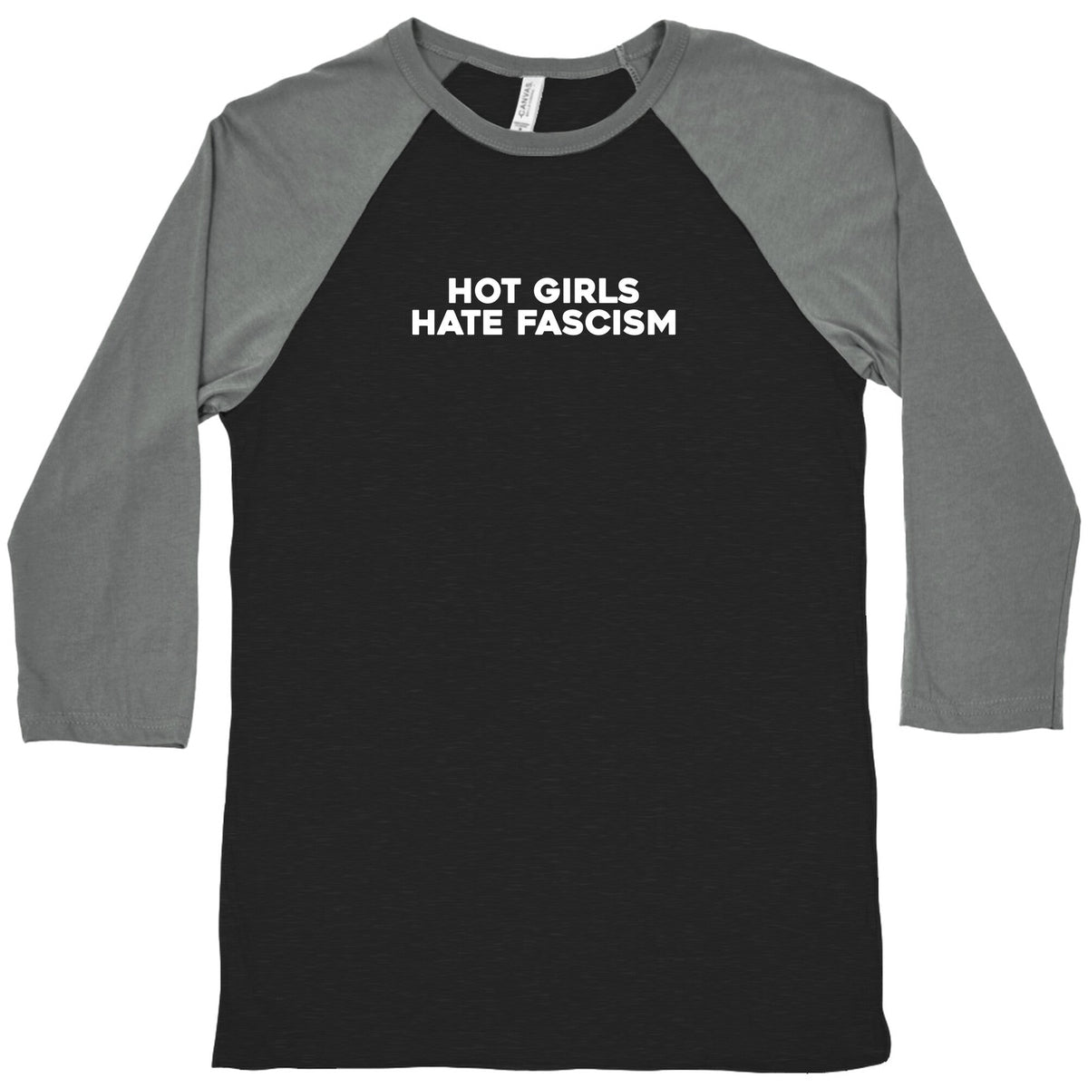 Hot Girls Hate Fascism Baseball - Adult & Kids T-Shirts, Sweatshirts & Hoodies apparel design preview 1