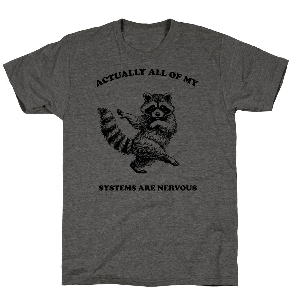 All Of My Systems Are Nervous Unisex Triblend - Adult & Kids T-Shirts, Sweatshirts & Hoodies apparel design preview 1