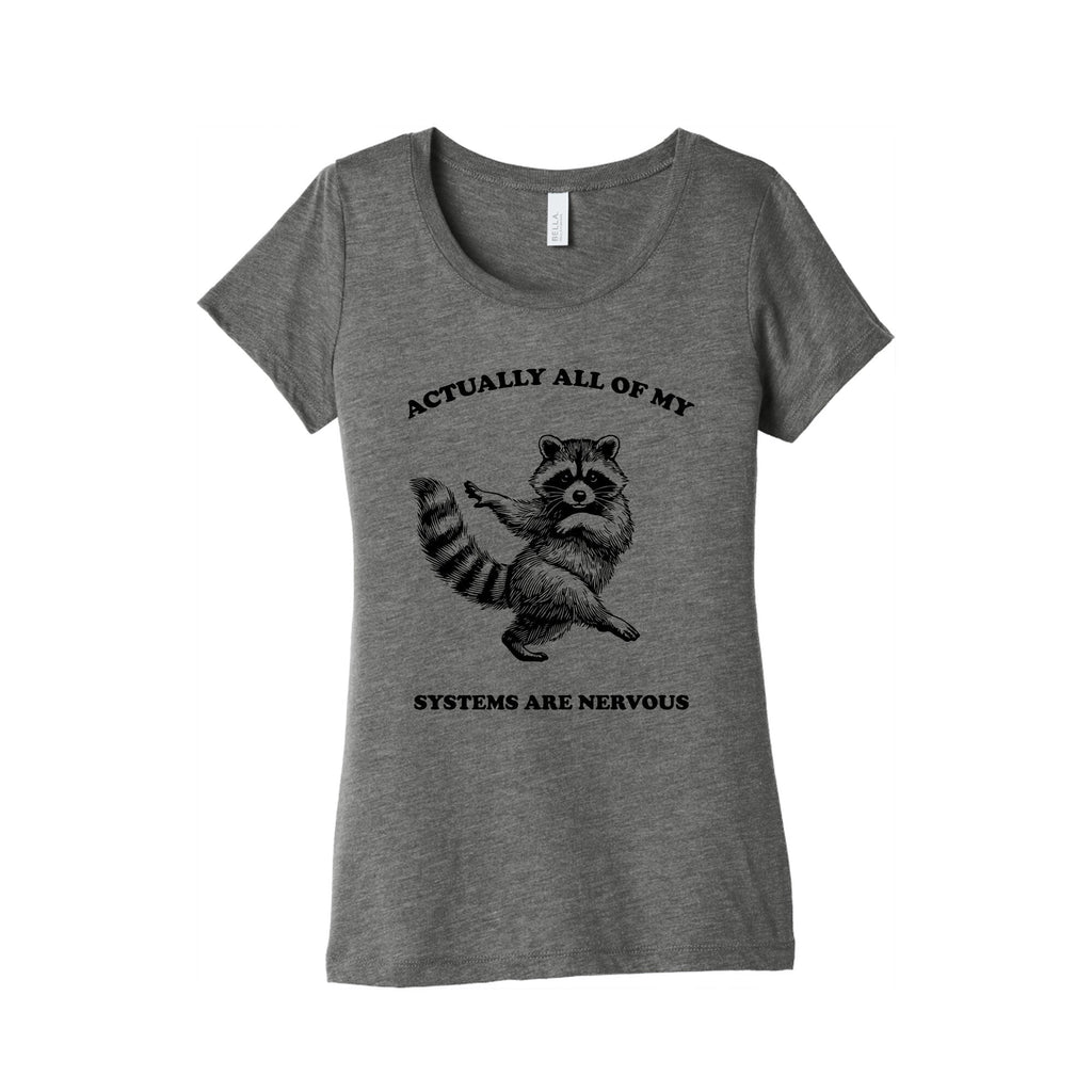 All Of My Systems Are Nervous Womens Triblend - Adult & Kids T-Shirts, Sweatshirts & Hoodies apparel design preview 1