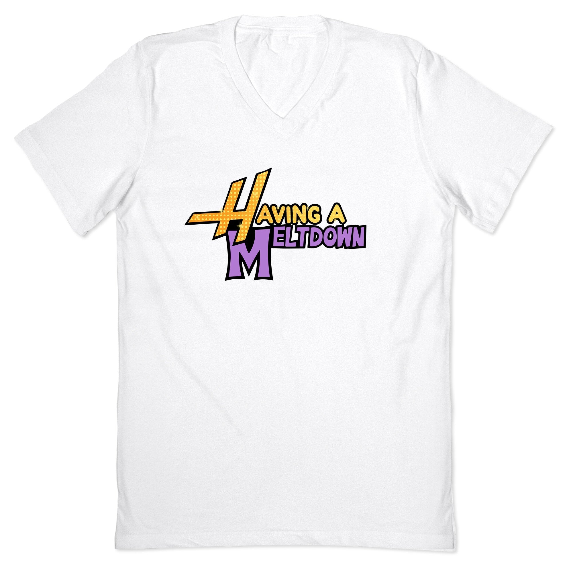 Having A Meltdown V-Neck - Adult & Kids T-Shirts, Sweatshirts & Hoodies apparel design preview 1
