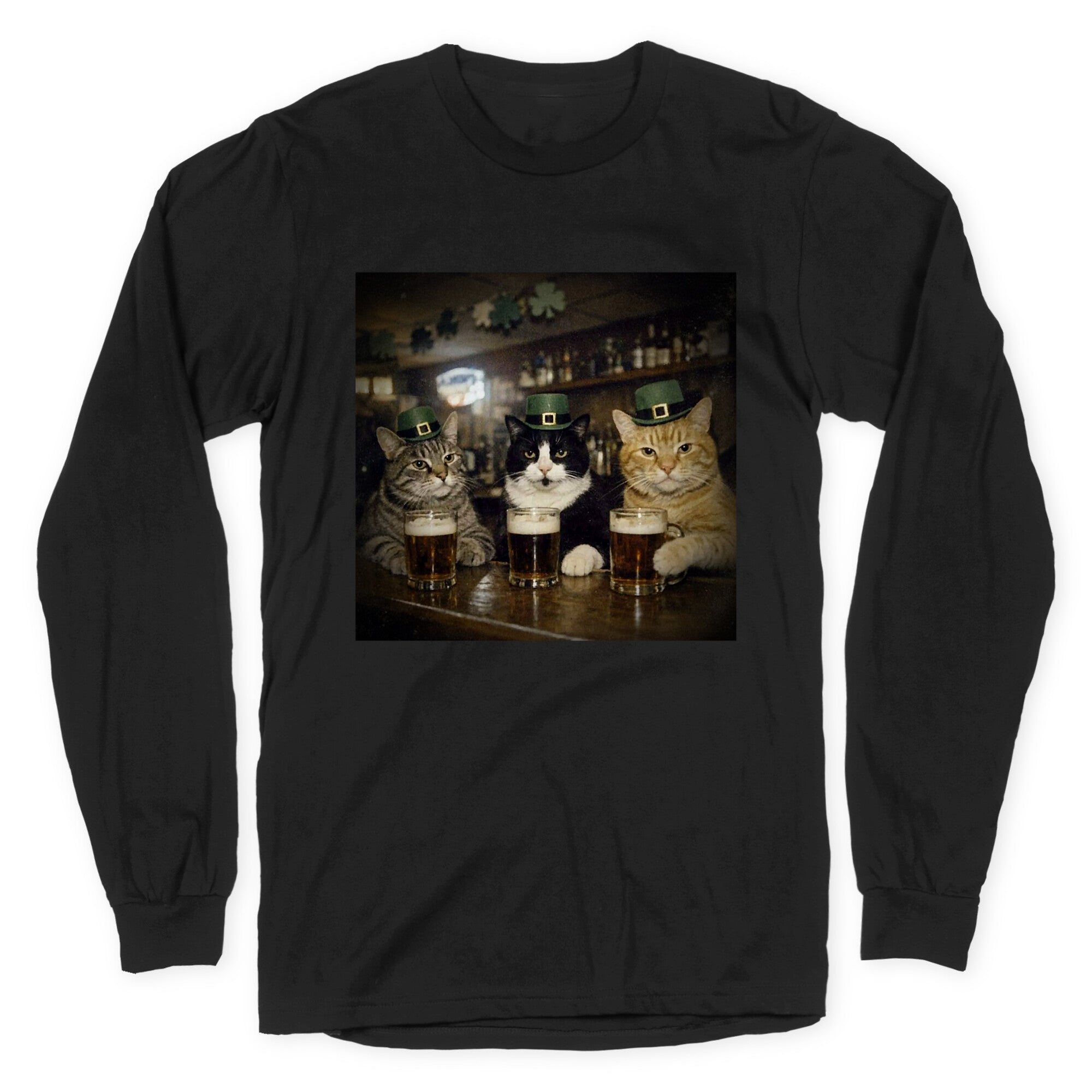 Saint Patrick Cats - Adult & Kids T-Shirts, Sweatshirts & Hoodies apparel design preview 1
