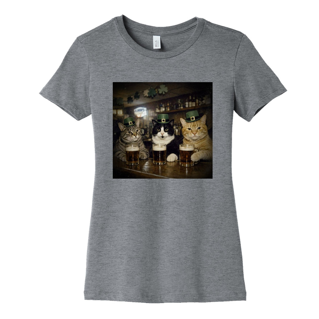 Saint Patrick Cats Womens Cotton - Adult & Kids T-Shirts, Sweatshirts & Hoodies apparel design preview 1