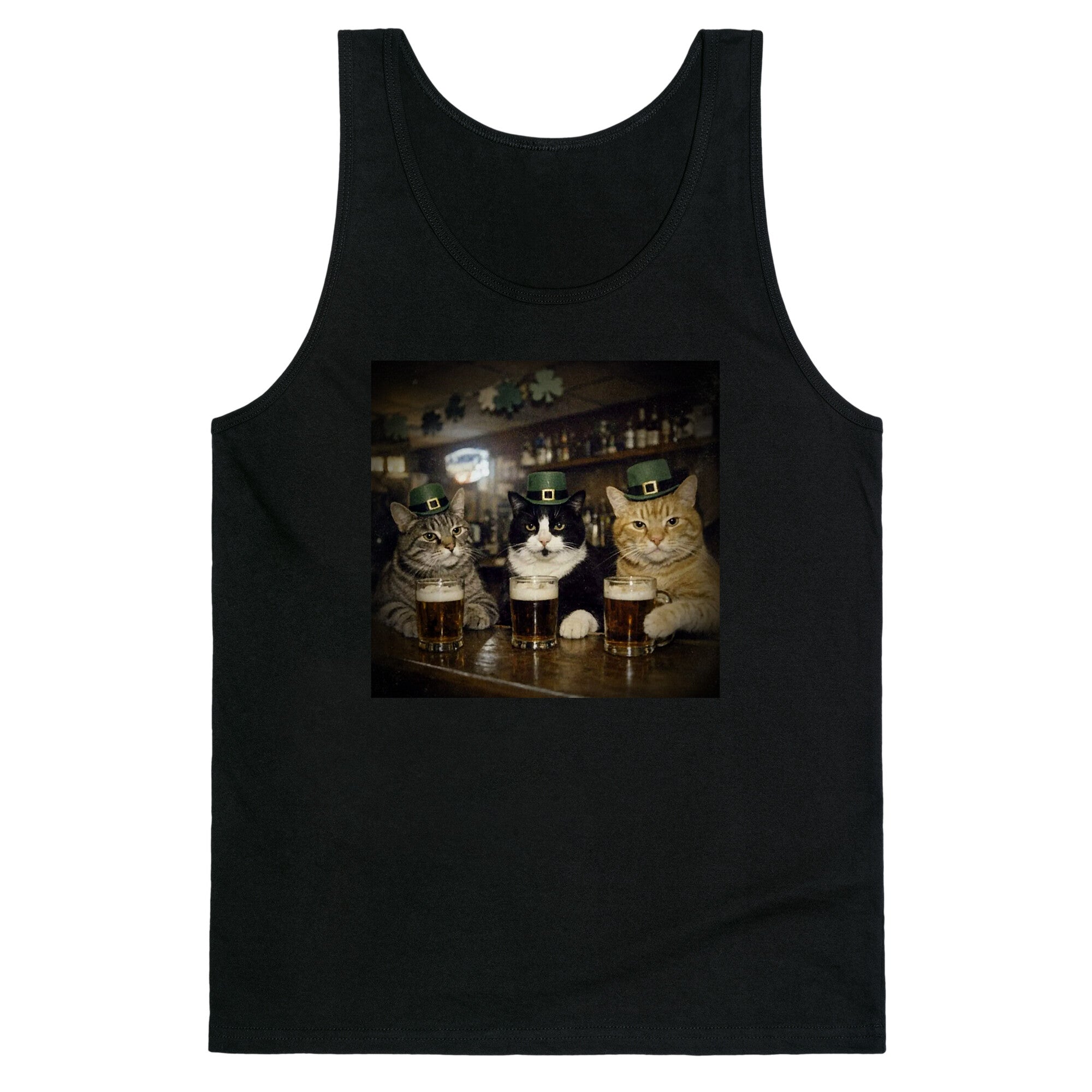 Saint Patrick Cats Tank Top - Adult & Kids T-Shirts, Sweatshirts & Hoodies apparel design preview 1