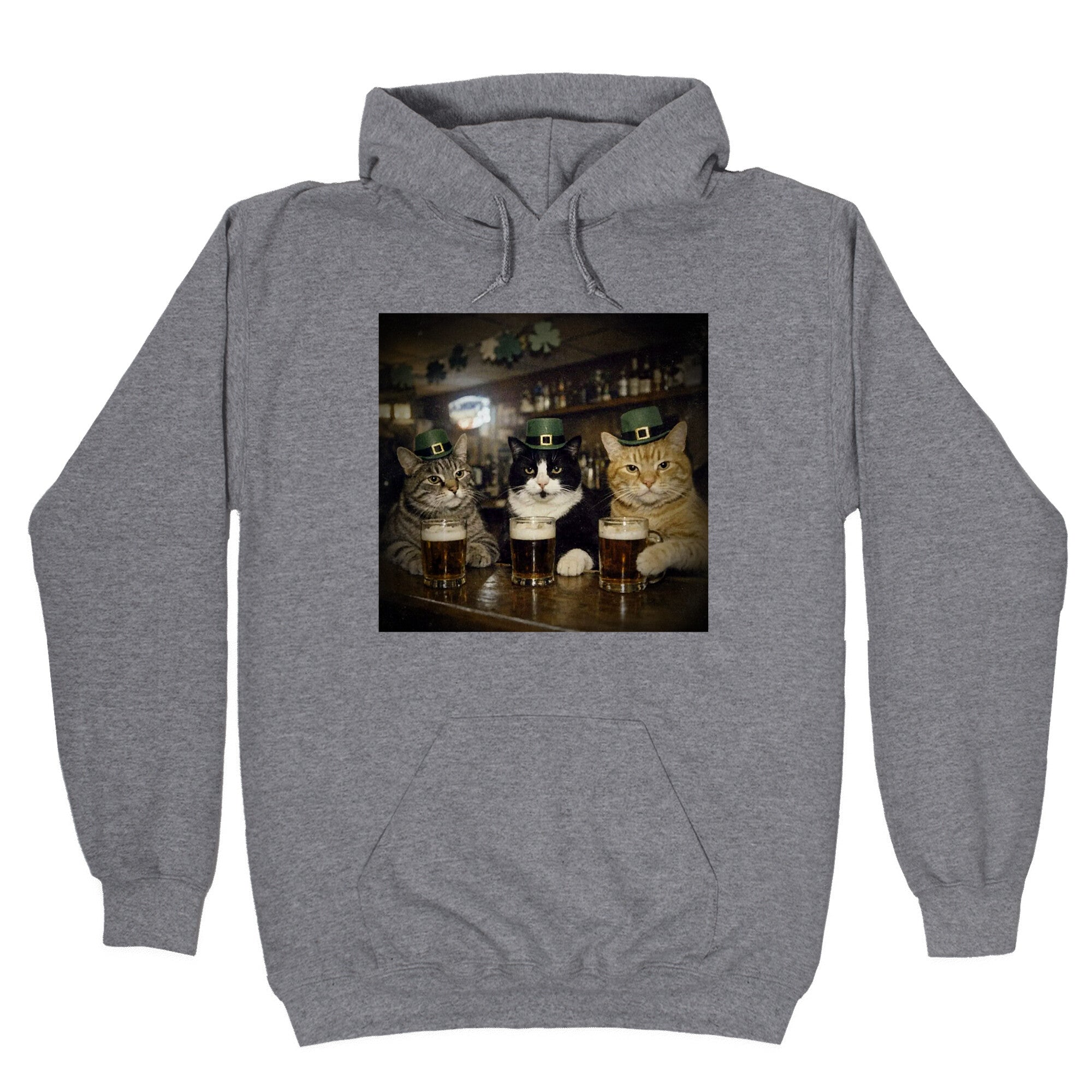 Saint Patrick Cats - Adult & Kids T-Shirts, Sweatshirts & Hoodies apparel design preview 1