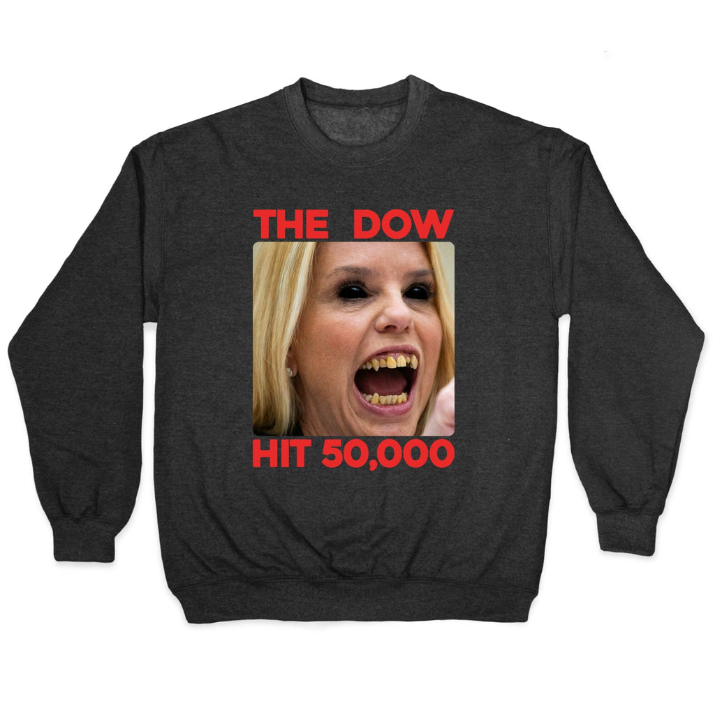 Bondi The DOW Hit 50,000 Crewneck - Adult & Kids T-Shirts, Sweatshirts & Hoodies apparel design preview 1