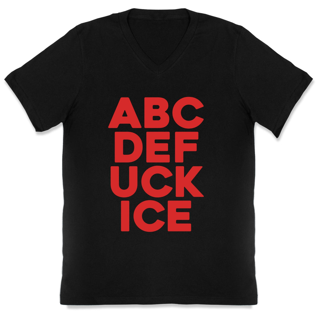 Fuck ICE Alphabet V-Neck - Adult & Kids T-Shirts, Sweatshirts & Hoodies apparel design preview 1
