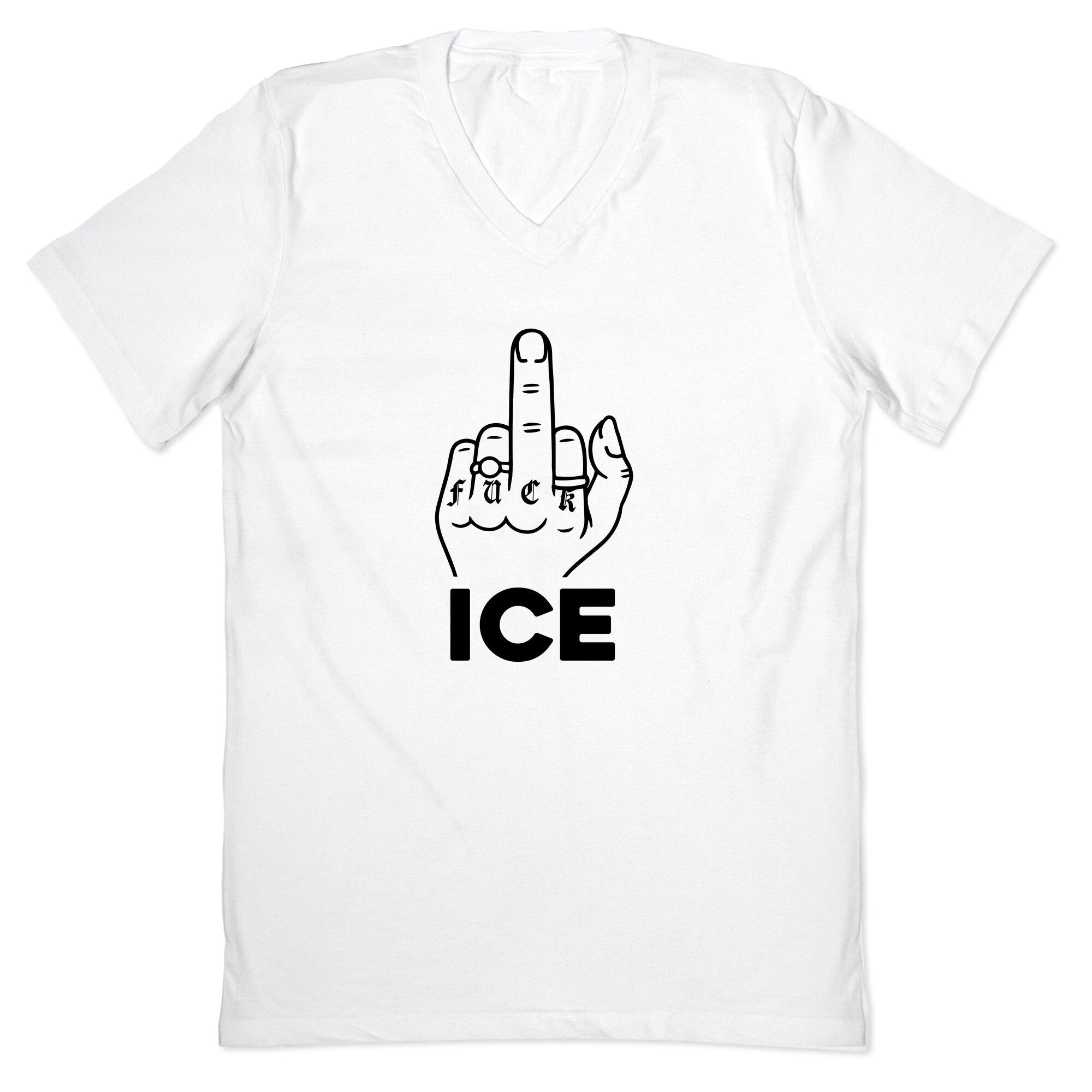 Fuck ICE V-Neck - Adult & Kids T-Shirts, Sweatshirts & Hoodies apparel design preview 1