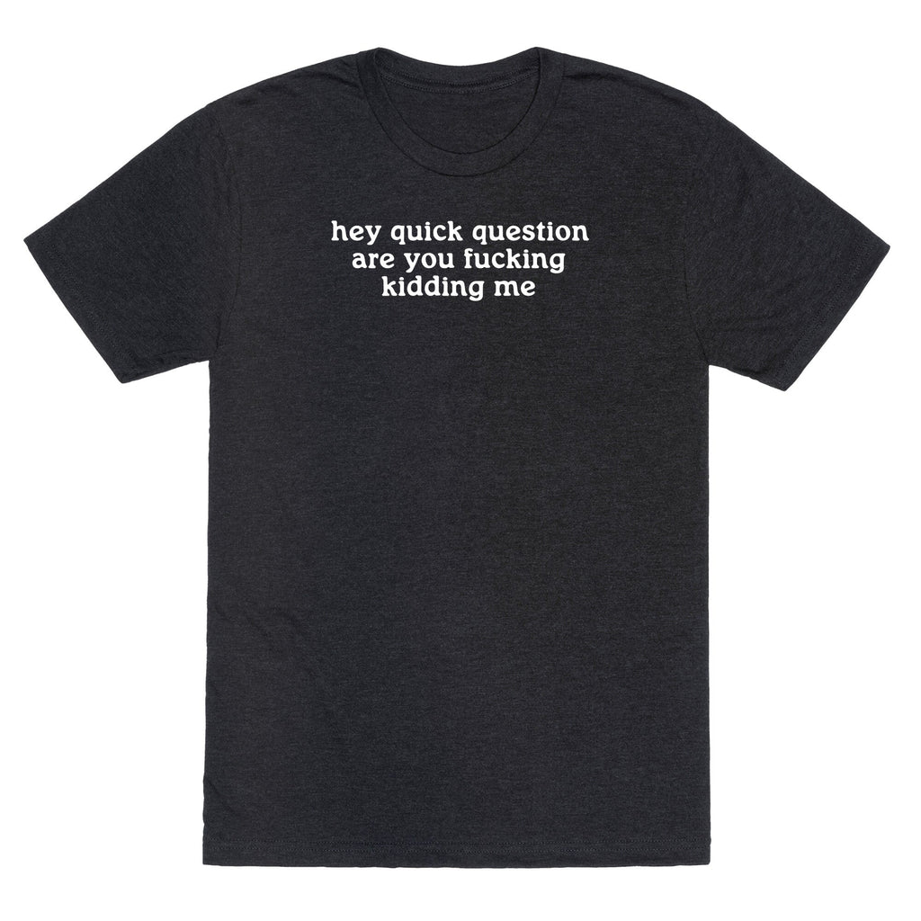 Quick Question Unisex Triblend - Adult & Kids T-Shirts, Sweatshirts & Hoodies apparel design preview 1