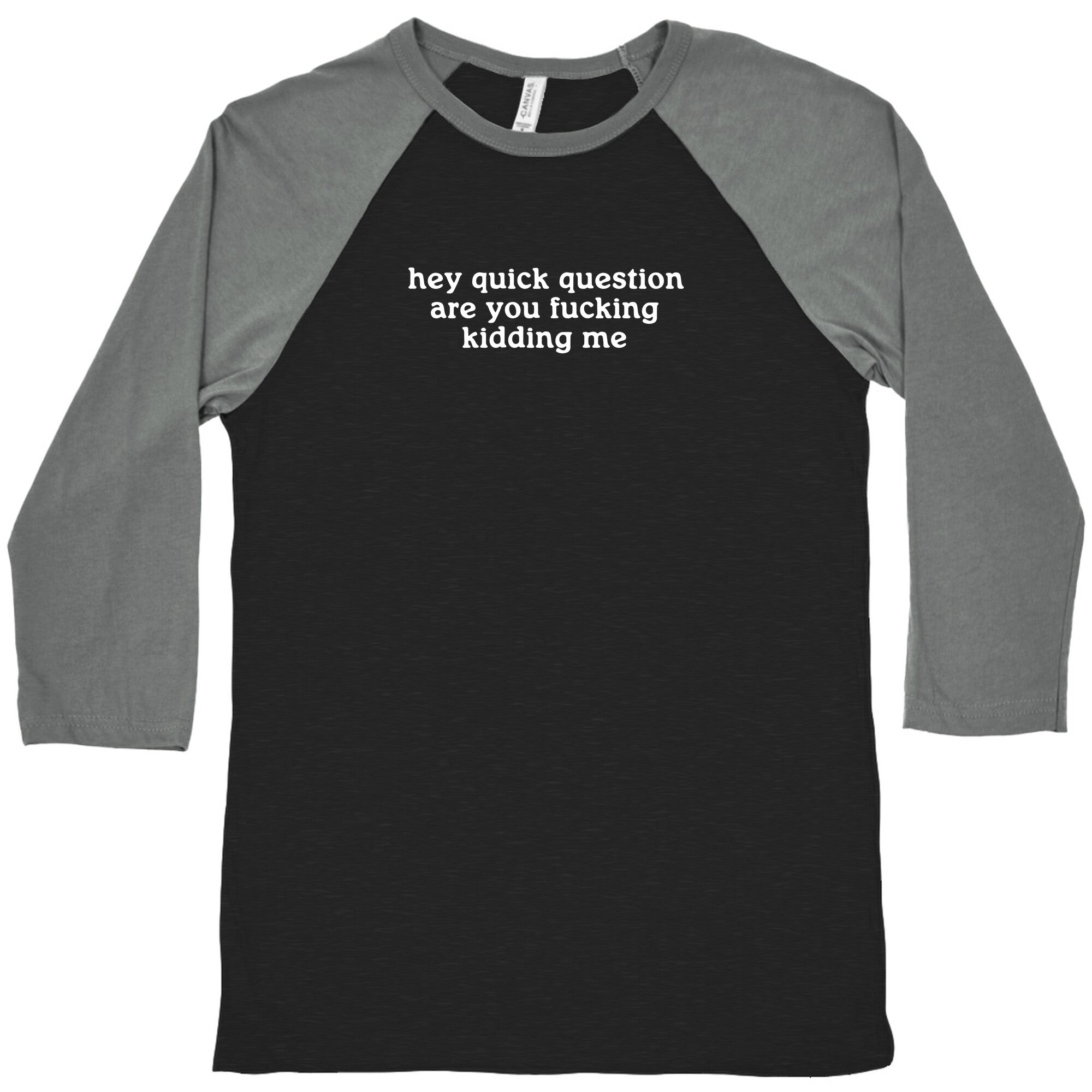 Quick Question Baseball - Adult & Kids T-Shirts, Sweatshirts & Hoodies apparel design preview 1