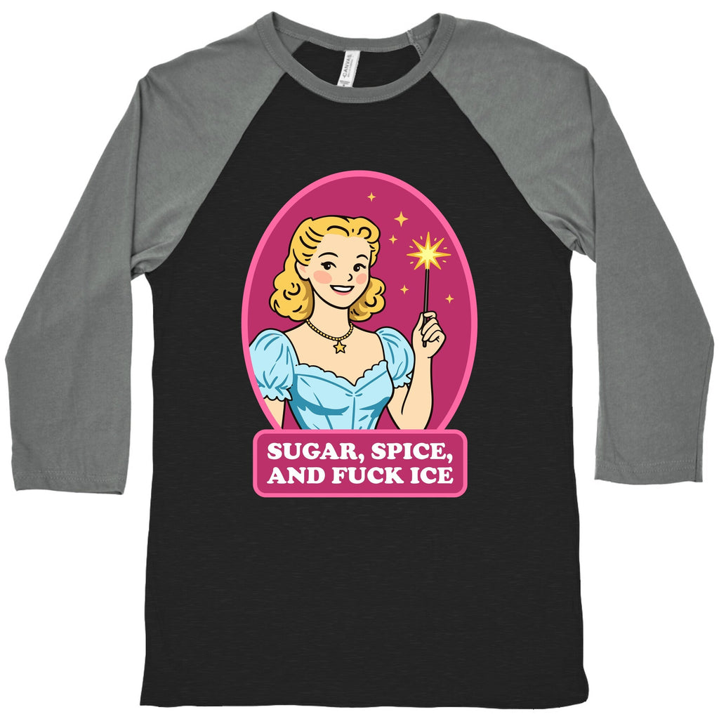 Sugar, Spice, And Fuck ICE Baseball - Adult & Kids T-Shirts, Sweatshirts & Hoodies apparel design preview 1