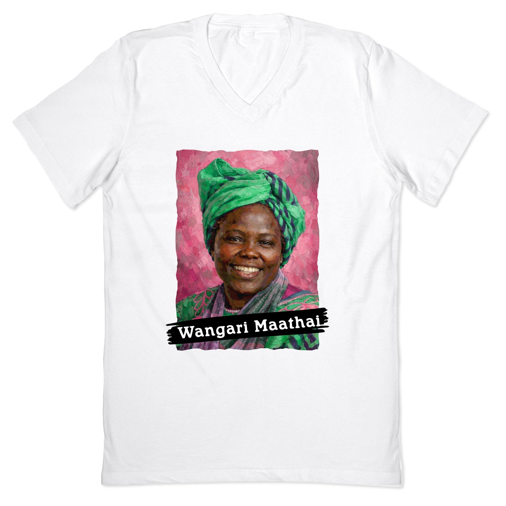 Wangari Maathai V-Neck - Adult & Kids T-Shirts, Sweatshirts & Hoodies apparel design preview 1