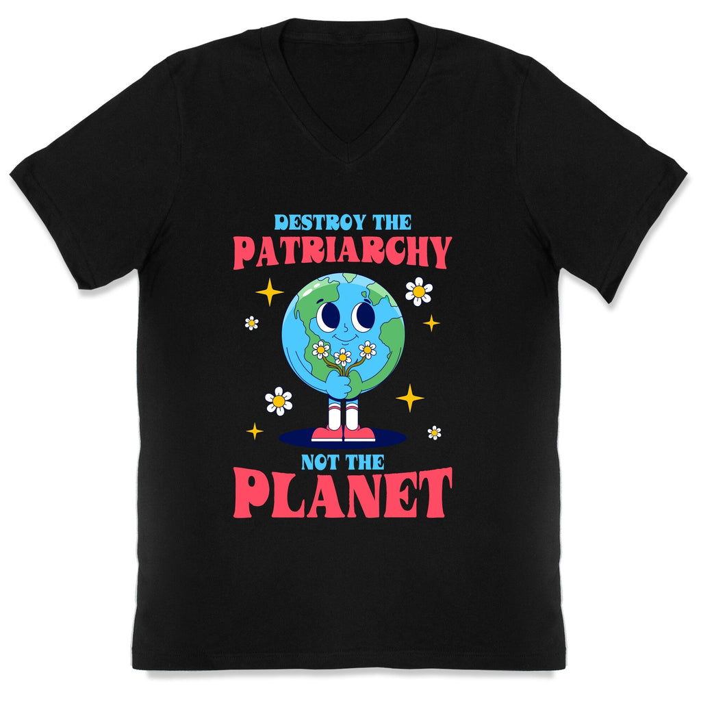 Destroy The Patriarchy V-Neck - Adult & Kids T-Shirts, Sweatshirts & Hoodies apparel design preview 1