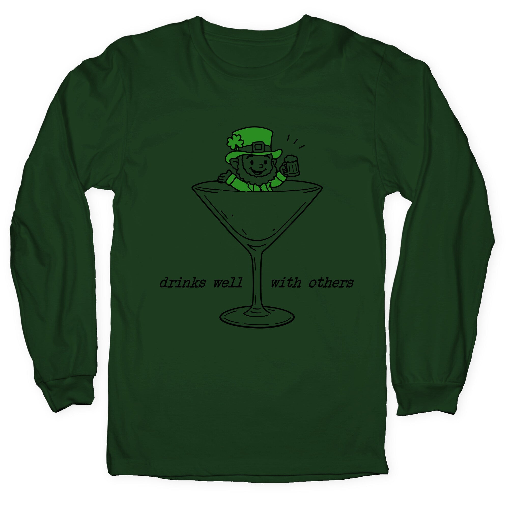 Drinks Well With Others - Adult & Kids T-Shirts, Sweatshirts & Hoodies apparel design preview 1