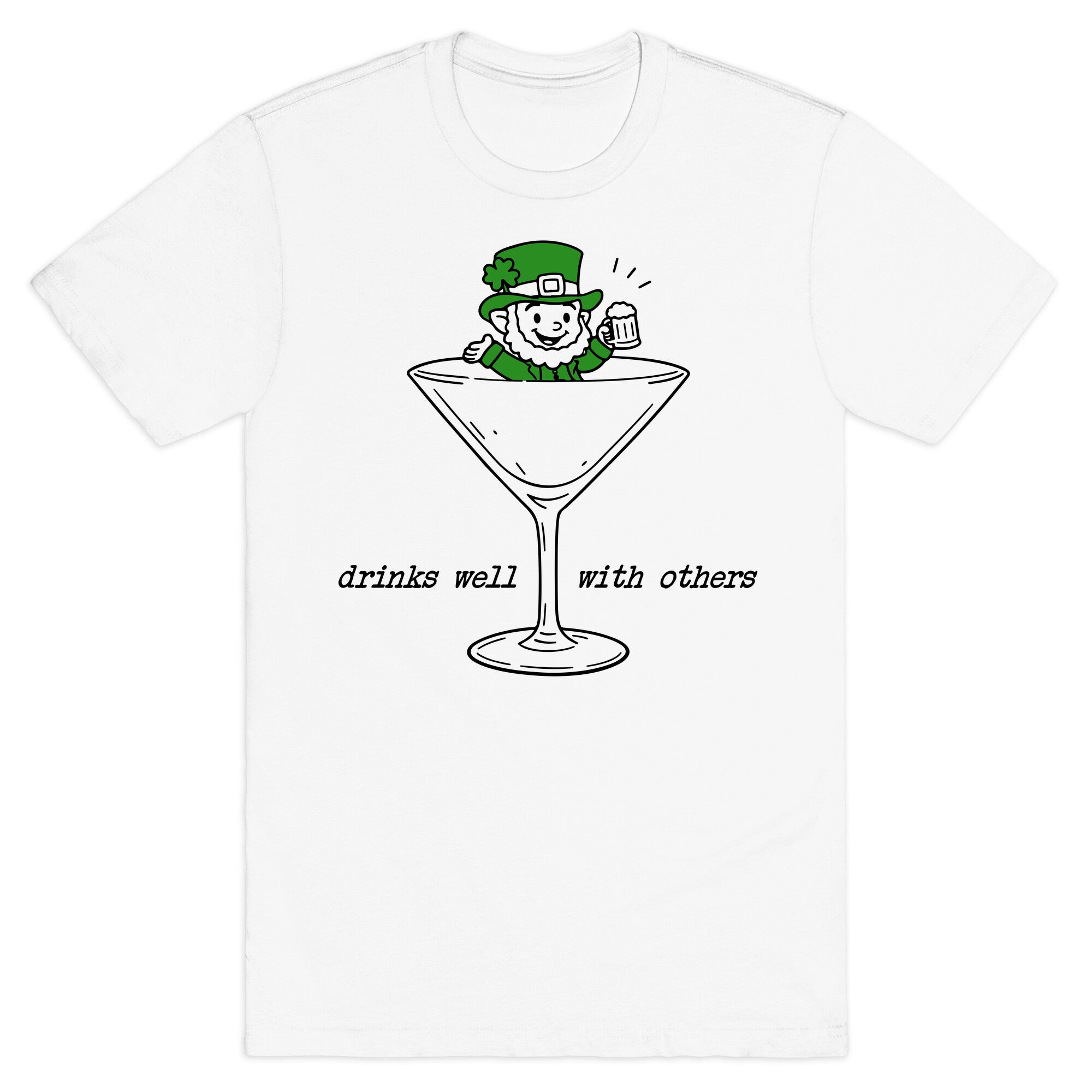 Drinks Well With Others - Adult & Kids T-Shirts, Sweatshirts & Hoodies apparel design preview 1