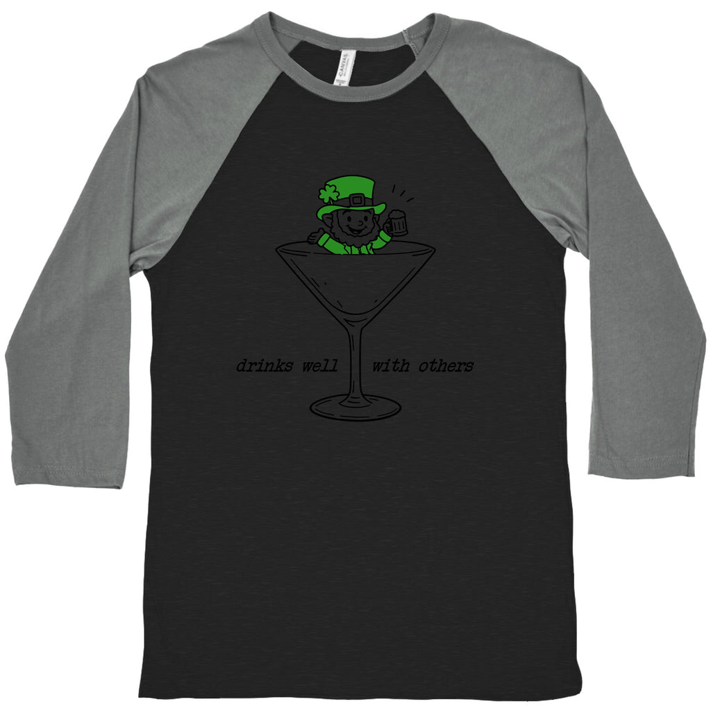Drinks Well With Others Baseball - Adult & Kids T-Shirts, Sweatshirts & Hoodies apparel design preview 1