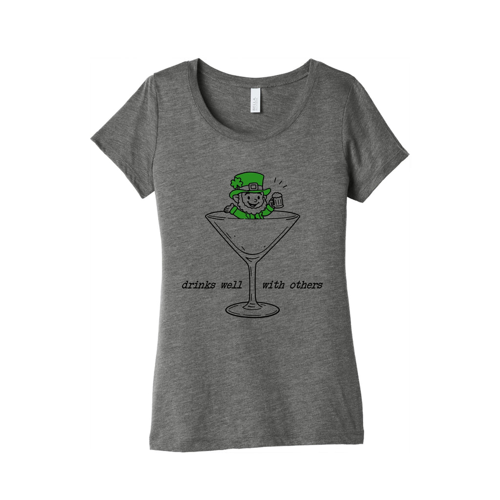 Drinks Well With Others Womens Triblend - Adult & Kids T-Shirts, Sweatshirts & Hoodies apparel design preview 1