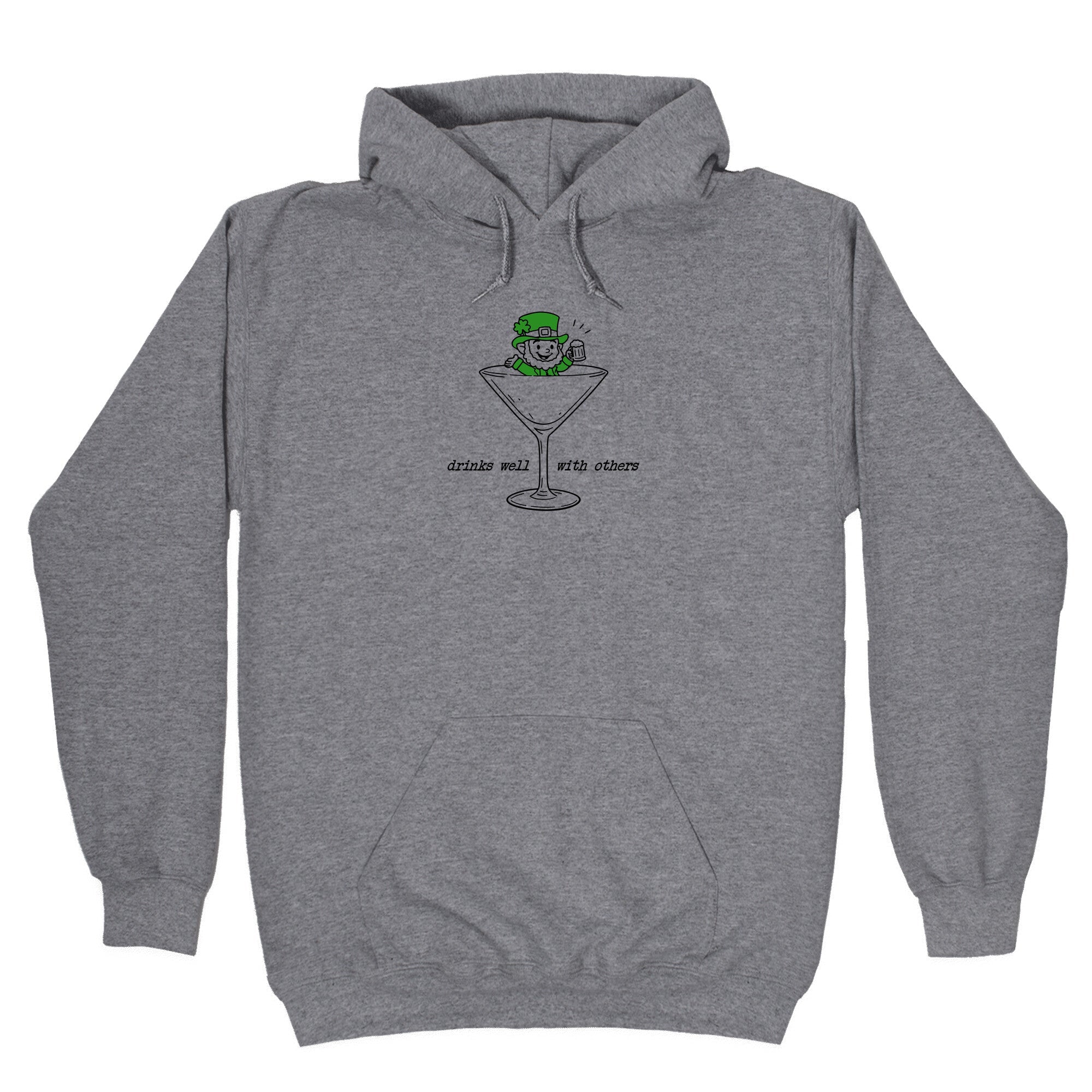 Drinks Well With Others - Adult & Kids T-Shirts, Sweatshirts & Hoodies apparel design preview 1