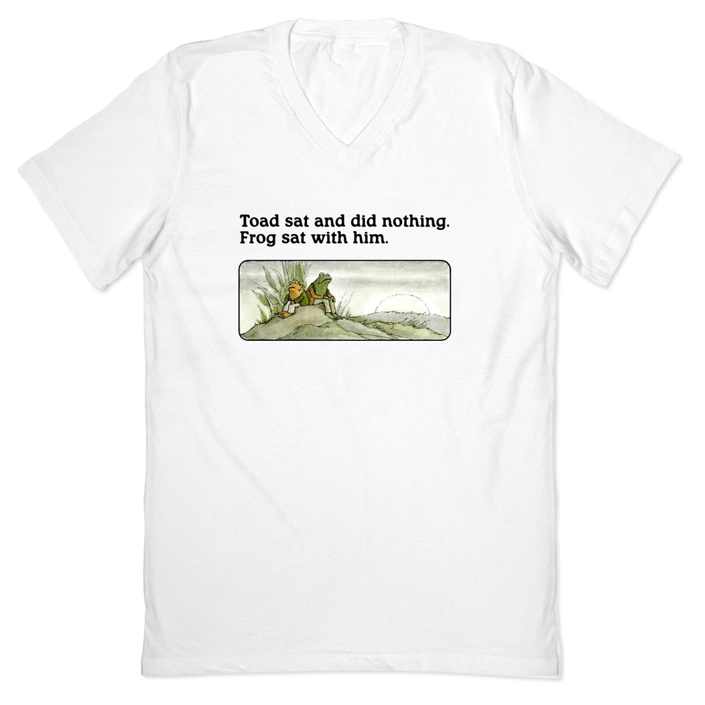 Toad Sat And Did Nothing V-Neck - Adult & Kids T-Shirts, Sweatshirts & Hoodies apparel design preview 1