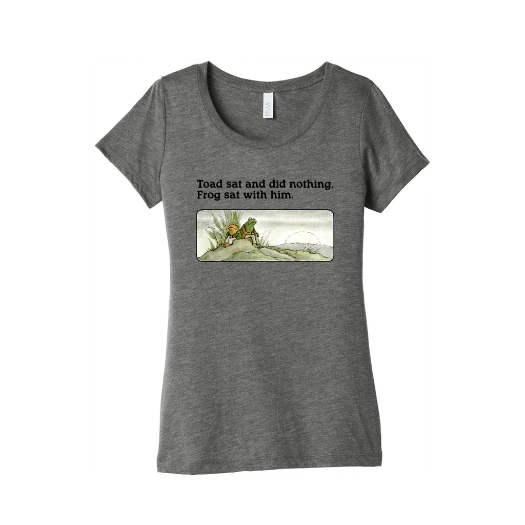 Toad Sat And Did Nothing Womens Triblend - Adult & Kids T-Shirts, Sweatshirts & Hoodies apparel design preview 1