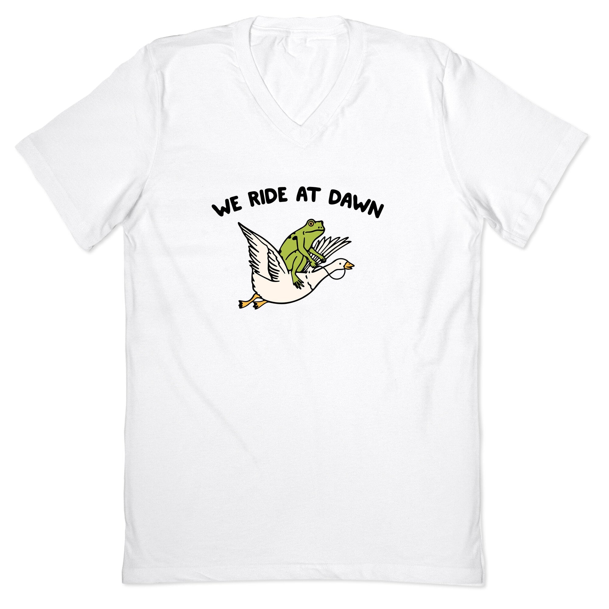 We Ride At Dawn V-Neck - Adult & Kids T-Shirts, Sweatshirts & Hoodies apparel design preview 1