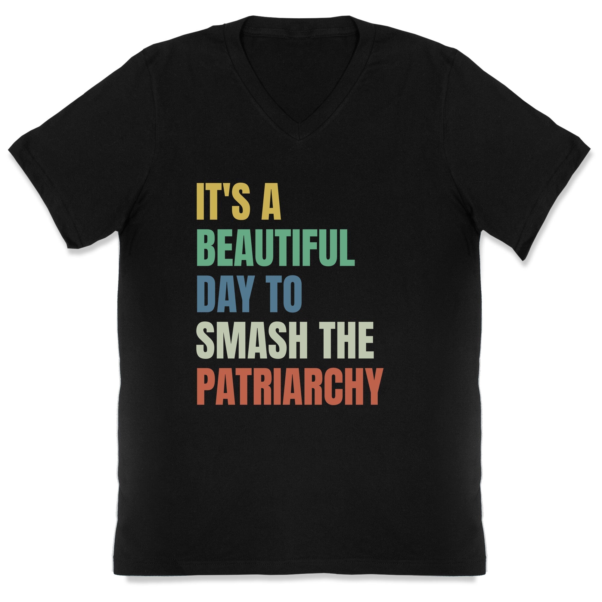 Beautiful Day To Destroy The Patriarchy Rainbow - Adult & Kids T-Shirts, Sweatshirts & Hoodies apparel design preview 1