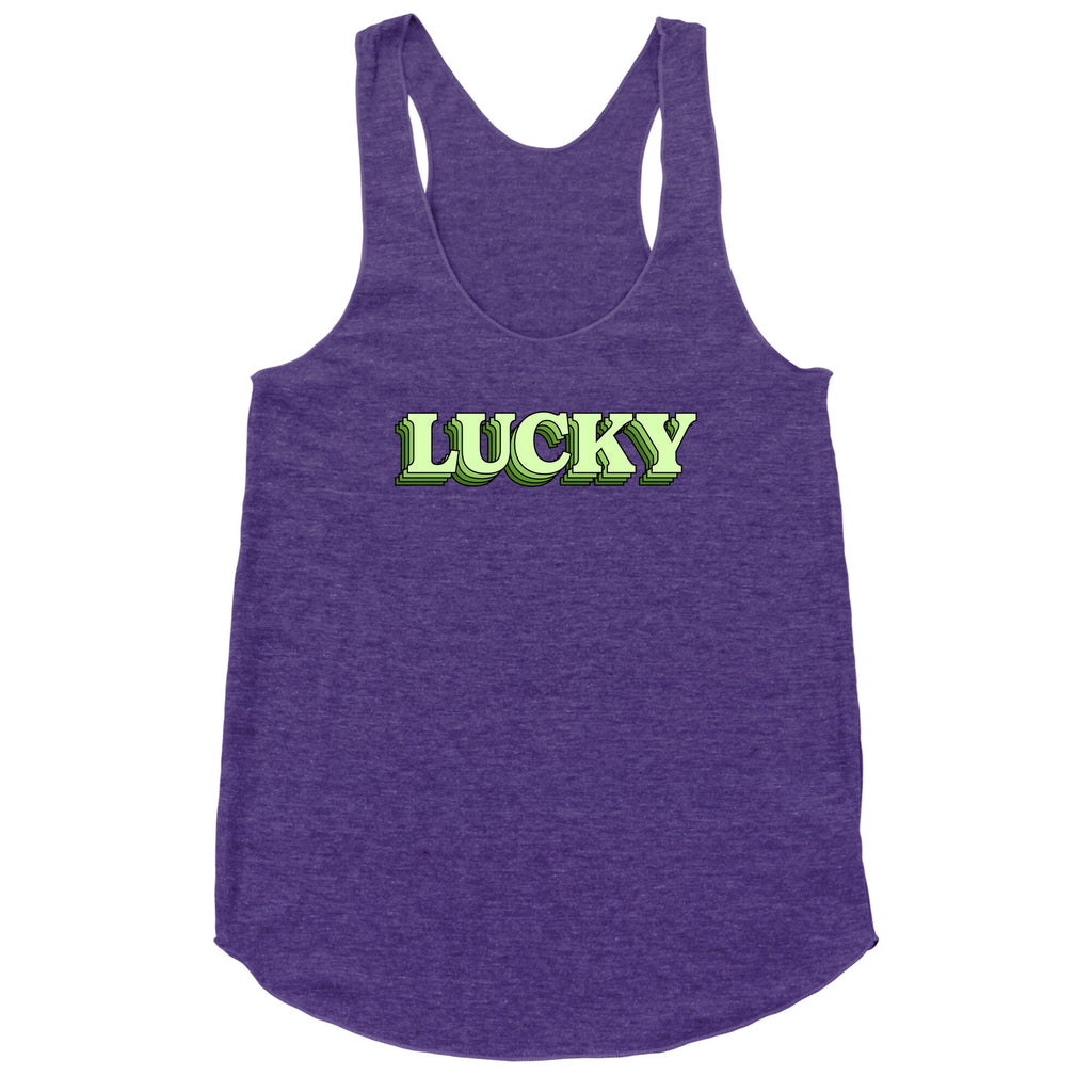 Lucky Racerback Tank - Adult & Kids T-Shirts, Sweatshirts & Hoodies apparel design preview 1