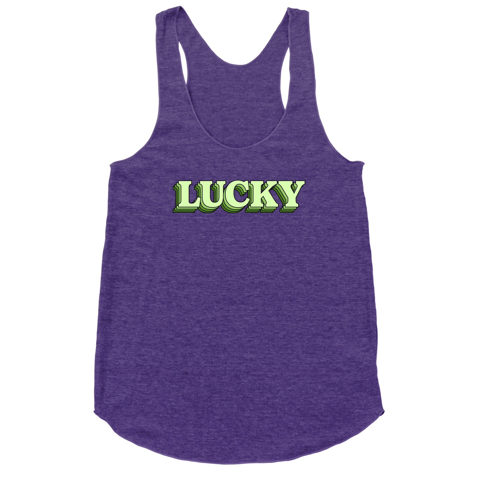 Lucky Racerback Tank - Adult & Kids T-Shirts, Sweatshirts & Hoodies apparel design preview 1