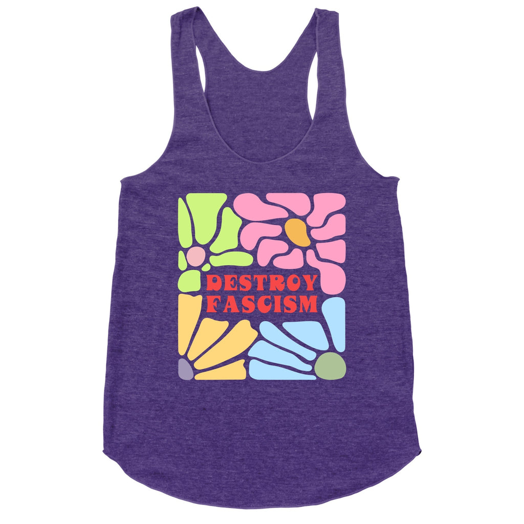 Destroy Fascism Racerback Tank - Adult & Kids T-Shirts, Sweatshirts & Hoodies apparel design preview 1