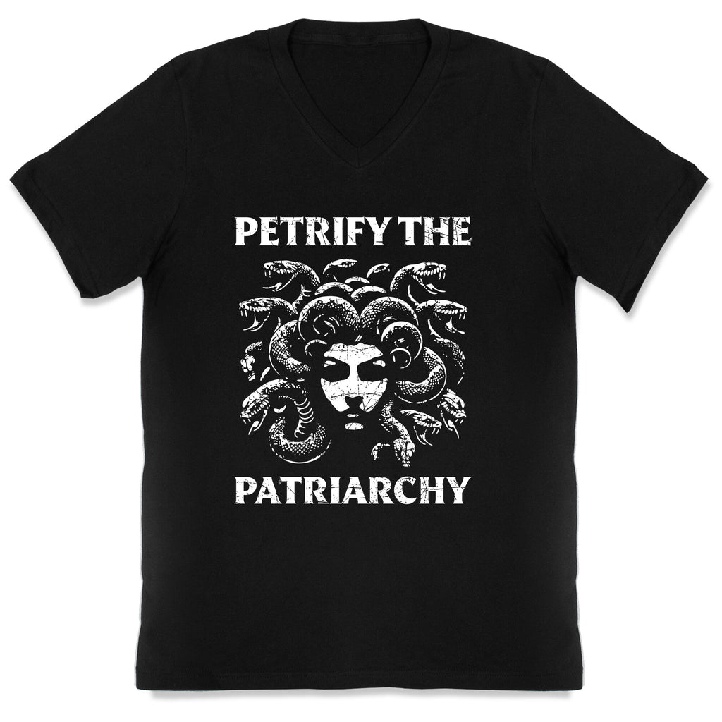 Petrify The Patriarchy V-Neck - Adult & Kids T-Shirts, Sweatshirts & Hoodies apparel design preview 1