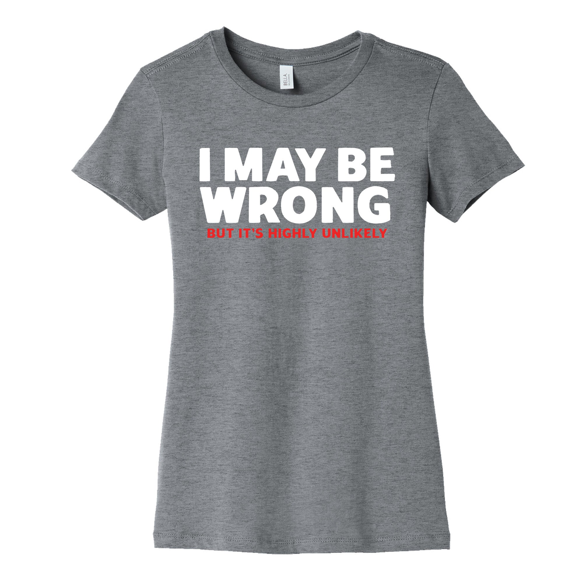 I May Be Wrong Womens Cotton - Adult & Kids T-Shirts, Sweatshirts & Hoodies apparel design preview 1
