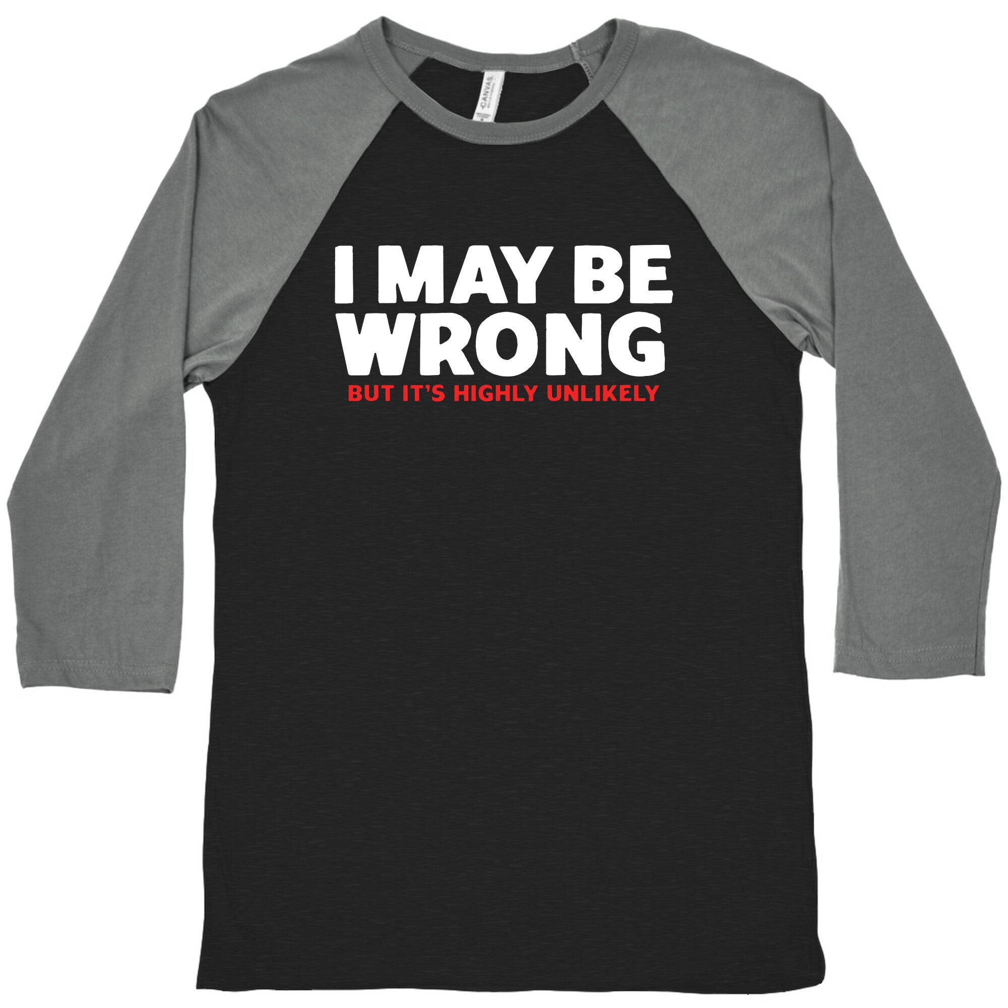 I May Be Wrong Baseball - Adult & Kids T-Shirts, Sweatshirts & Hoodies apparel design preview 1