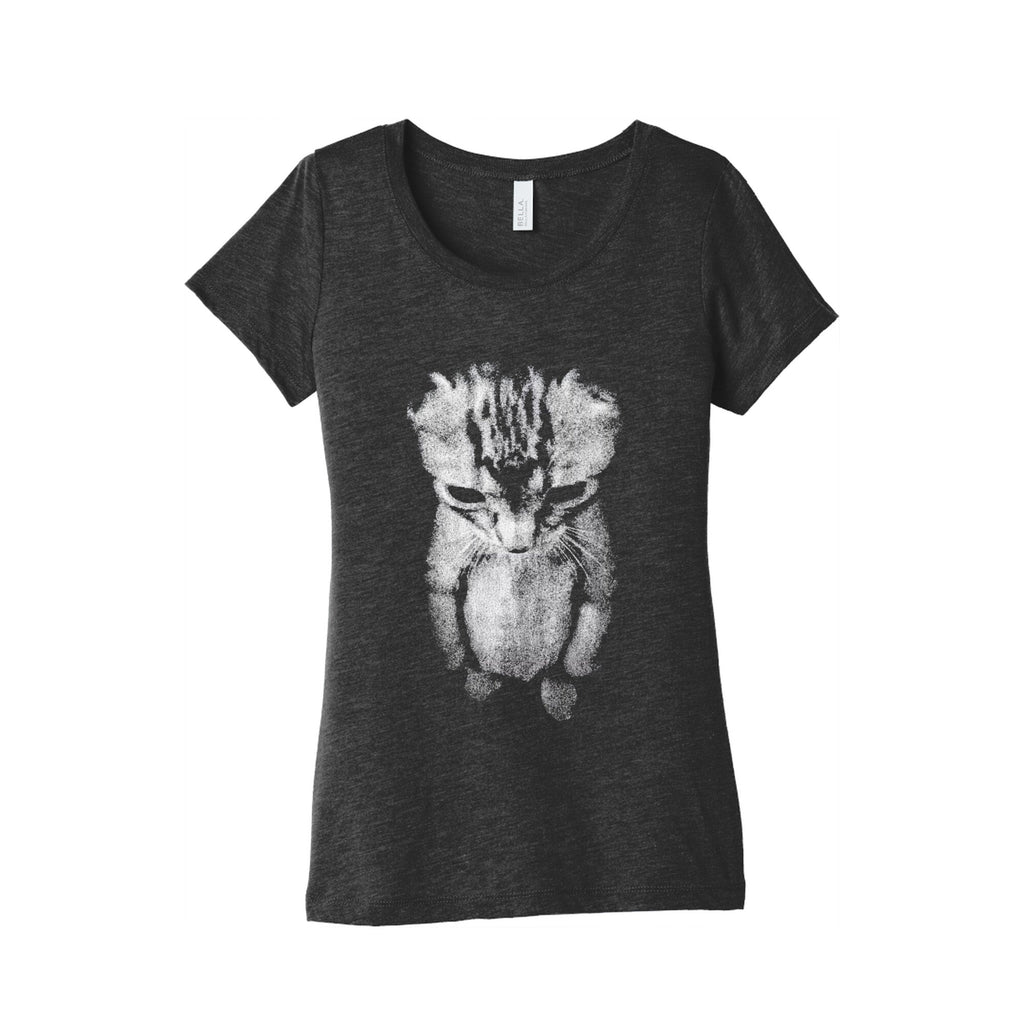Sad Little Cat Womens Triblend - Adult & Kids T-Shirts, Sweatshirts & Hoodies apparel design preview 1