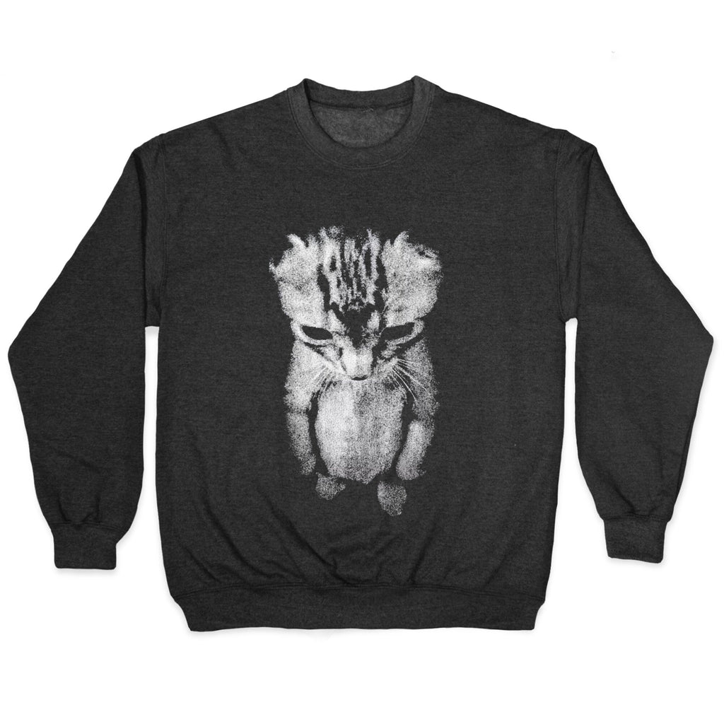 Sad Little Cat Crewneck - Adult & Kids T-Shirts, Sweatshirts & Hoodies apparel design preview 1