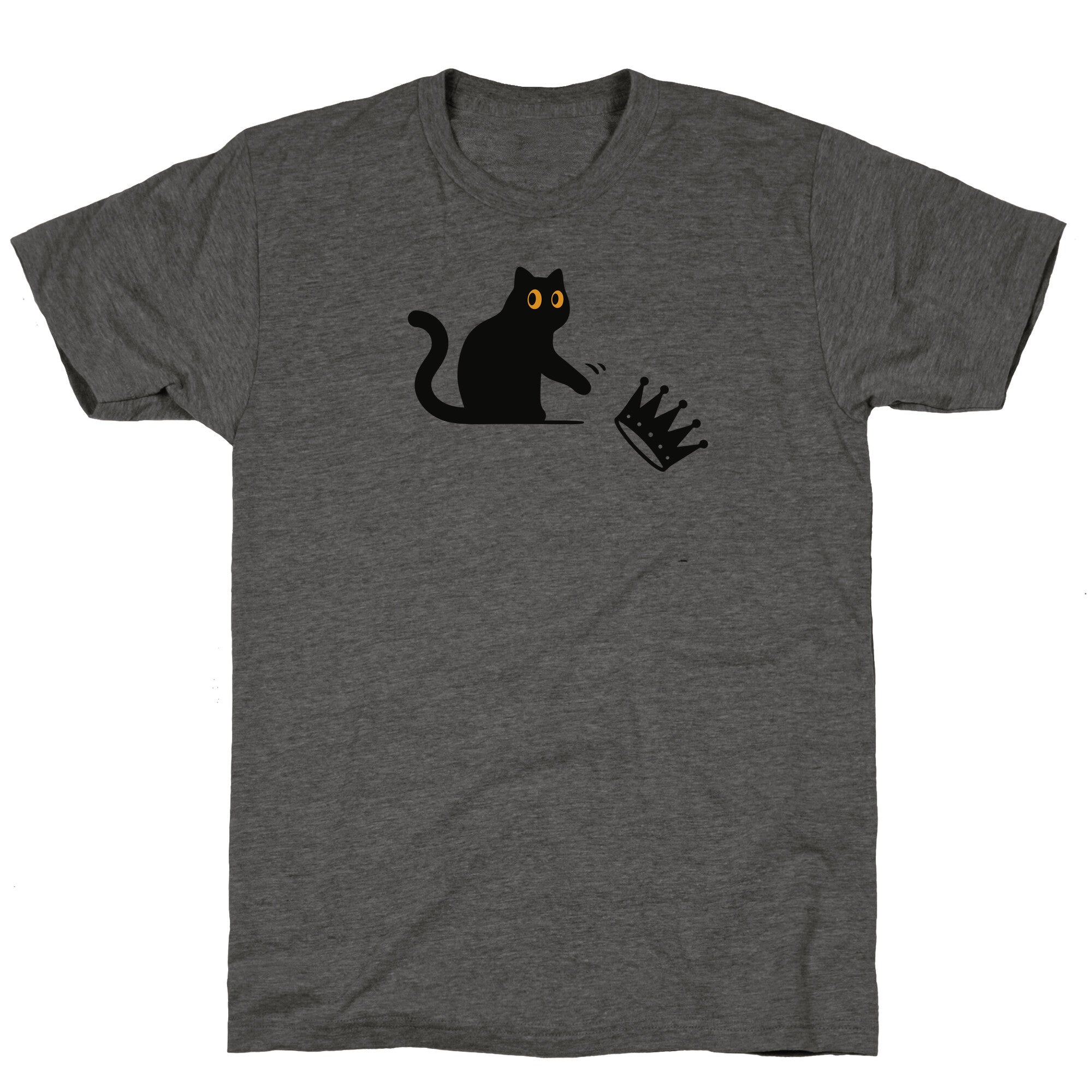 No Kings Cat Unisex Triblend - Adult & Kids T-Shirts, Sweatshirts & Hoodies apparel design preview 1