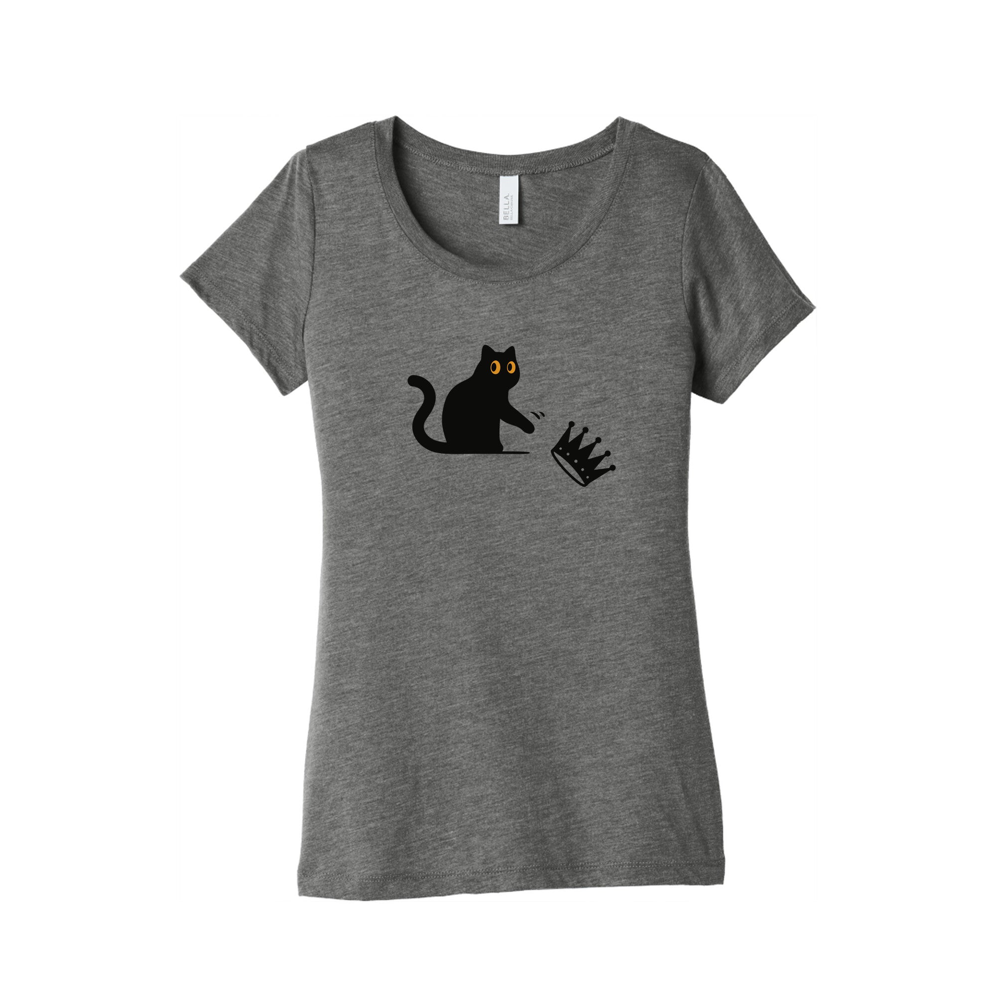 No Kings Cat Womens Triblend - Adult & Kids T-Shirts, Sweatshirts & Hoodies apparel design preview 1