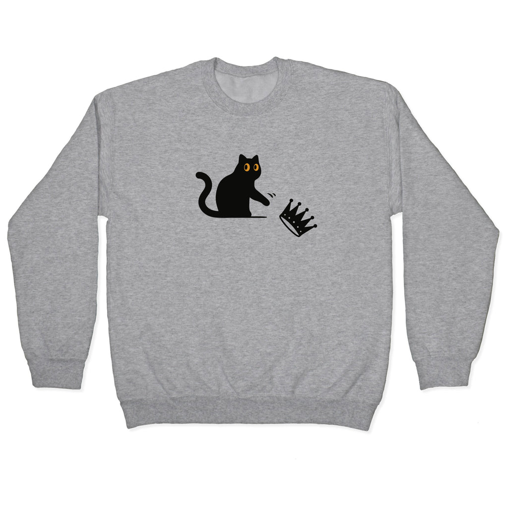 No Kings Cat Crewneck - Adult & Kids T-Shirts, Sweatshirts & Hoodies apparel design preview 1
