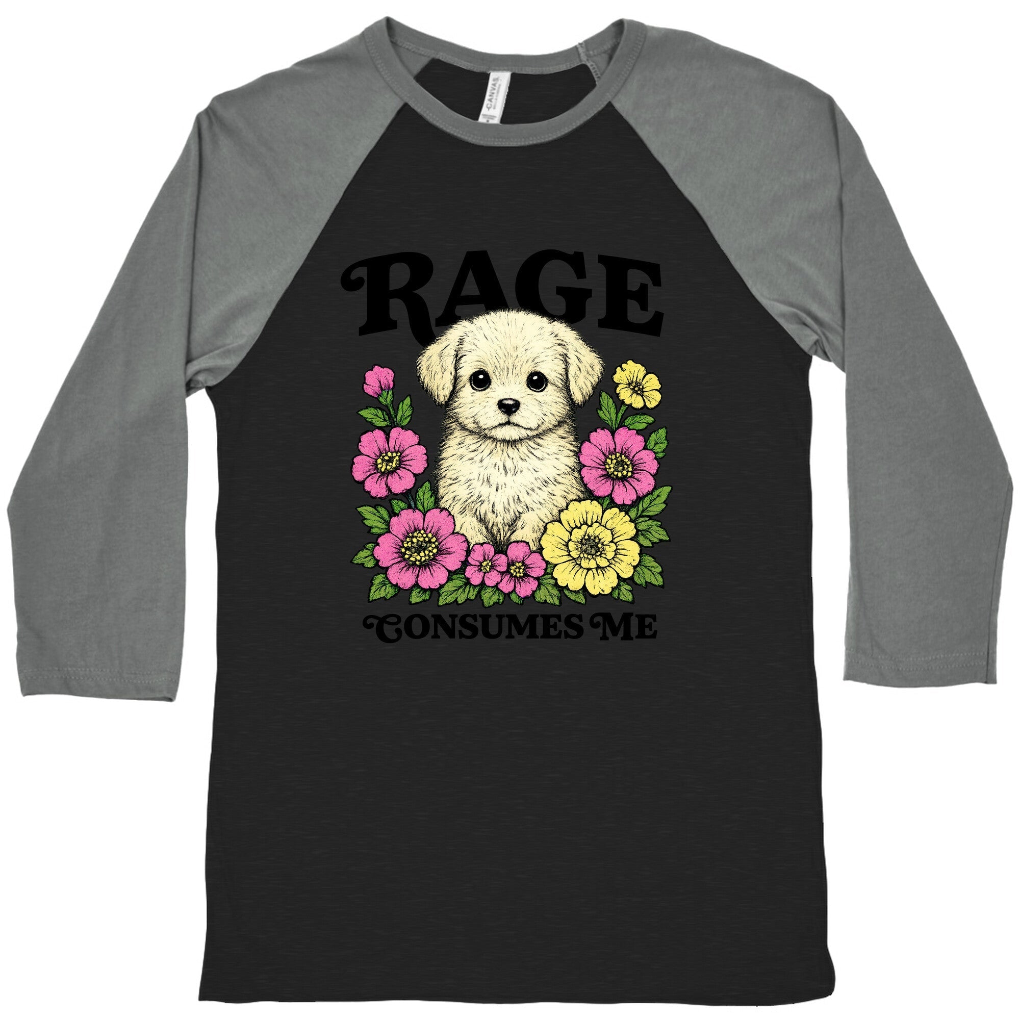 Rage Consumes Me Puppy Baseball - Adult & Kids T-Shirts, Sweatshirts & Hoodies apparel design preview 1