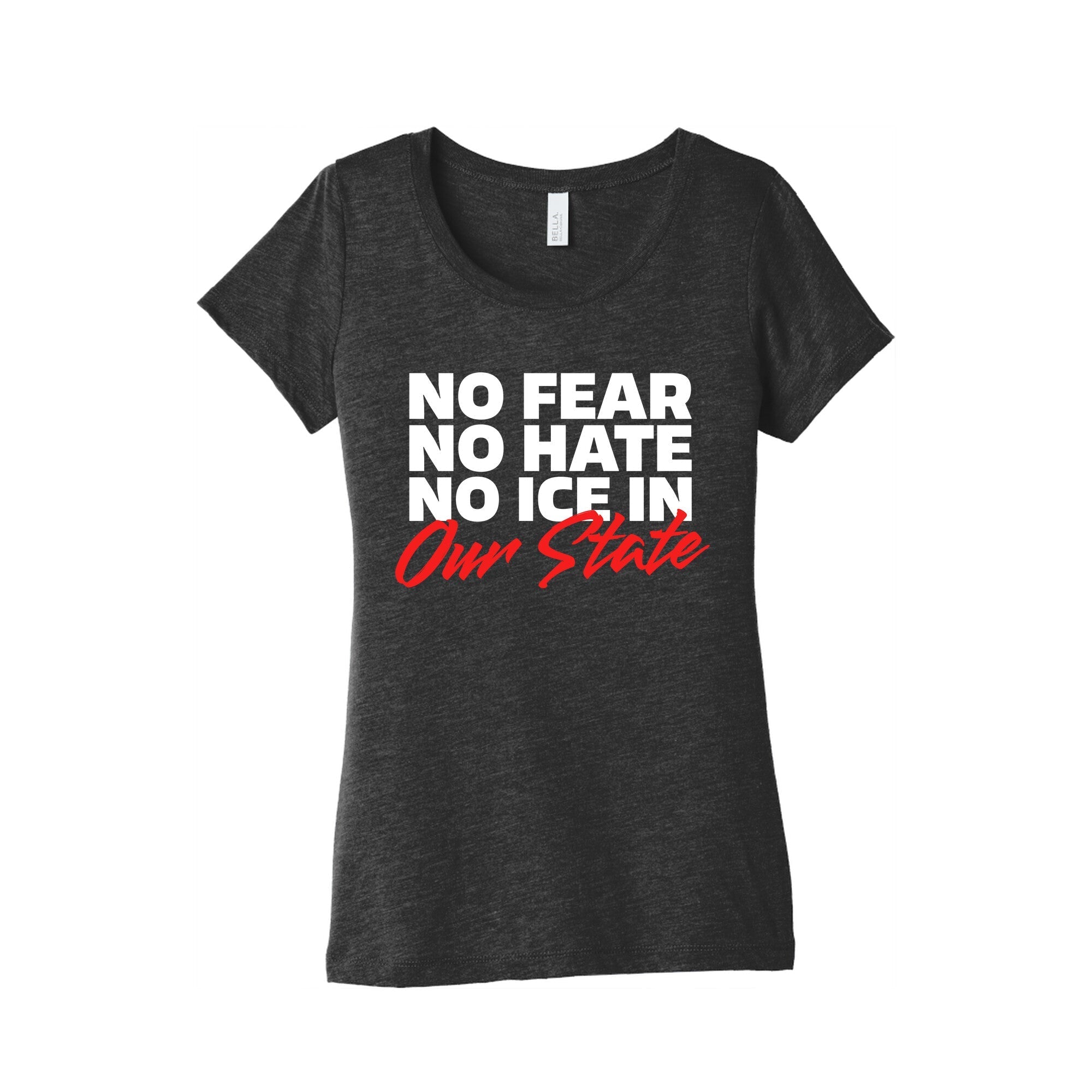 No ICE In Our State Womens Triblend - Adult & Kids T-Shirts, Sweatshirts & Hoodies apparel design preview 1