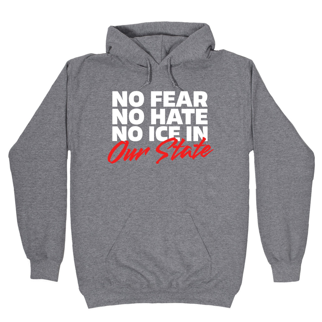 No ICE In Our State - Adult & Kids T-Shirts, Sweatshirts & Hoodies apparel design preview 1
